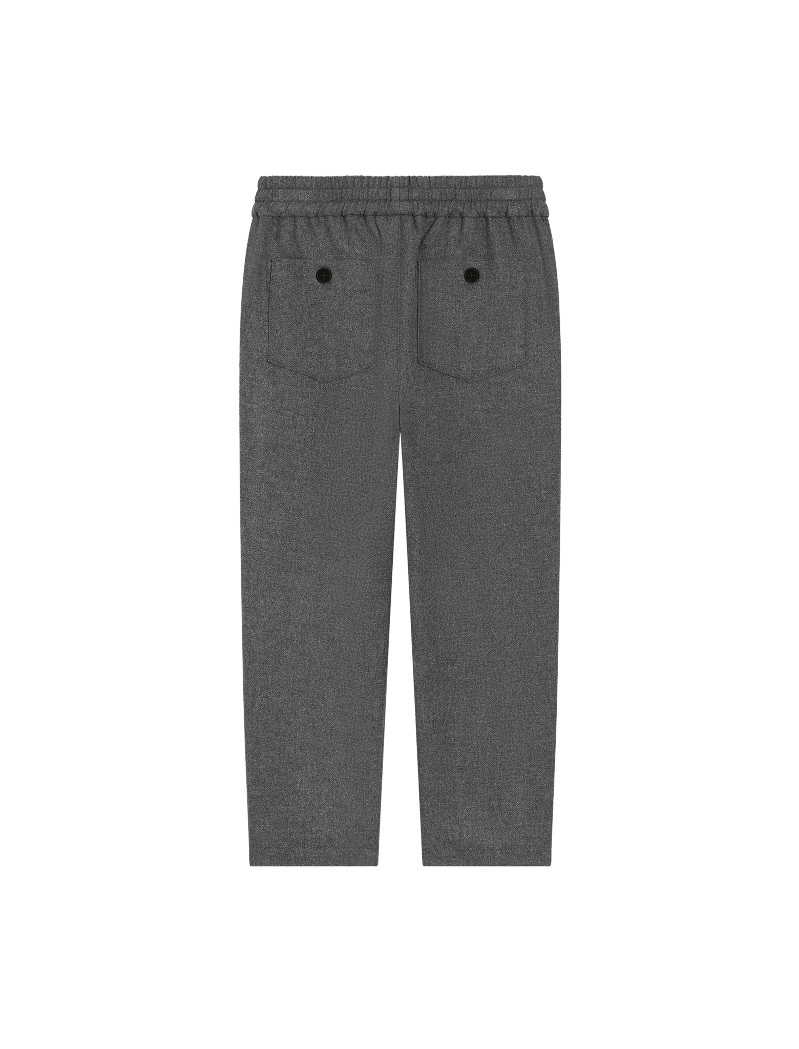 Melange wool mat trousers