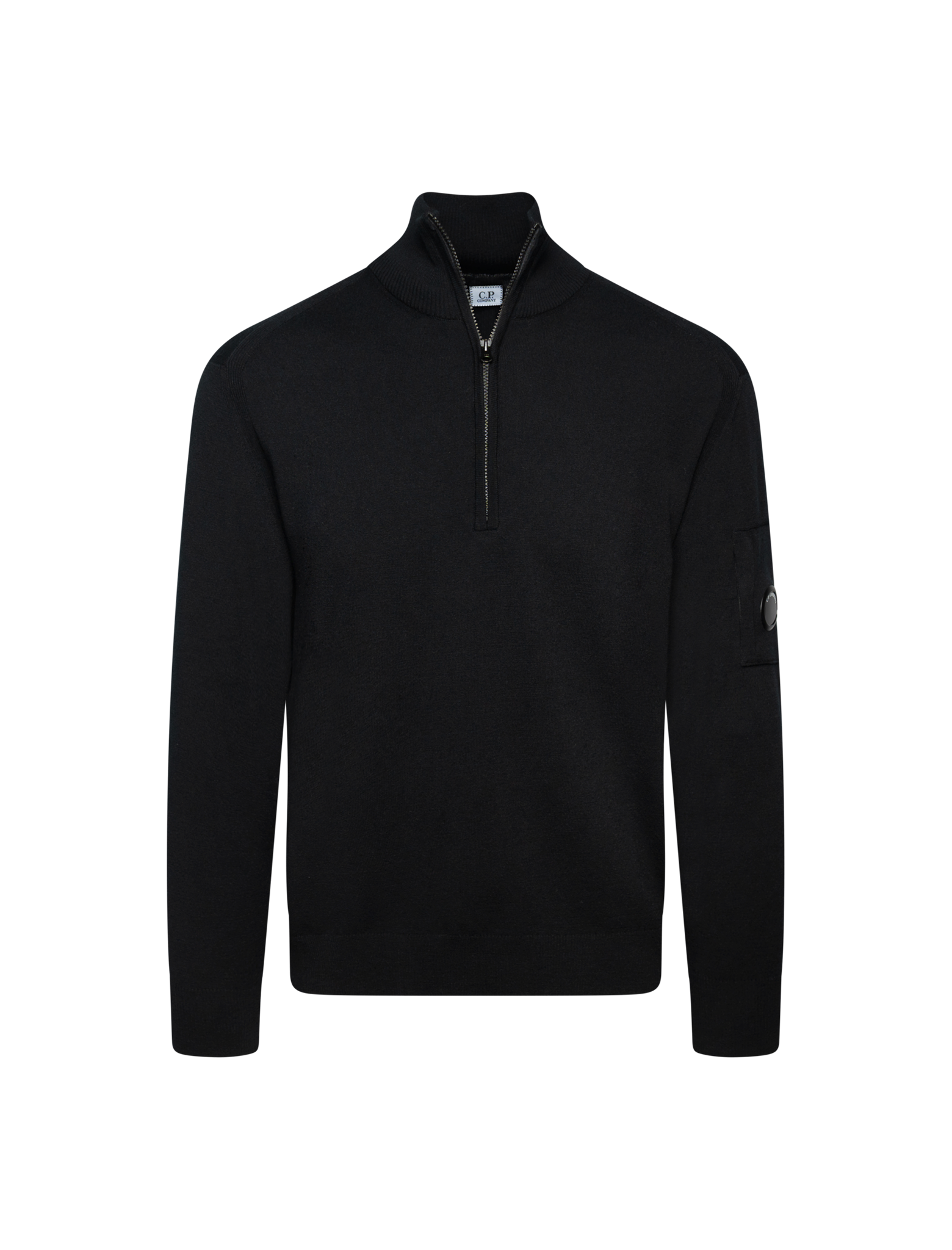 Merino wool half zip knitwear