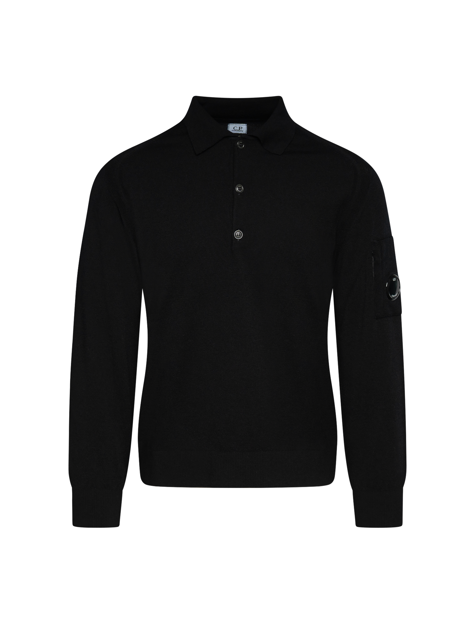 Merino wool knitted polo shirt