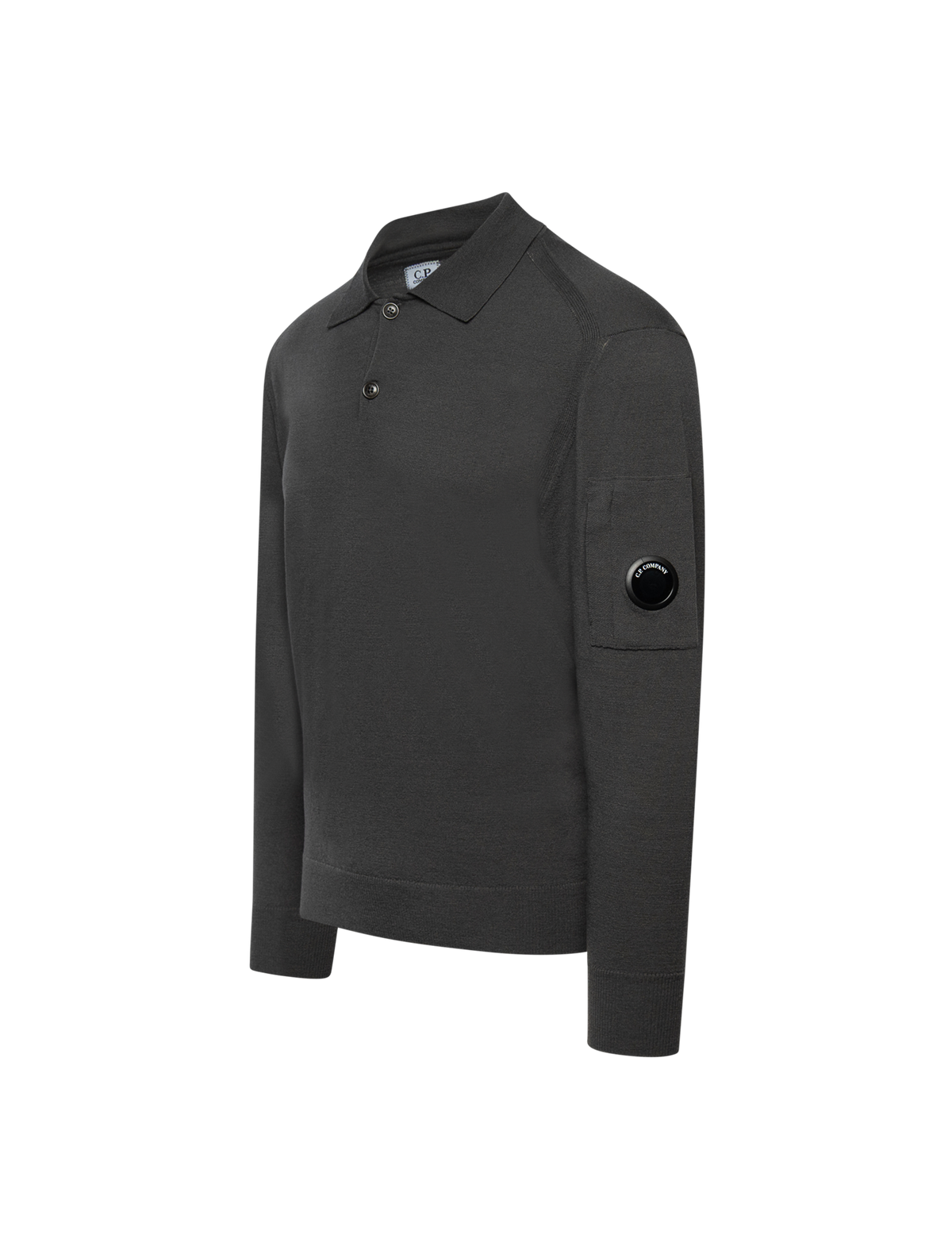 Merino wool polo collar