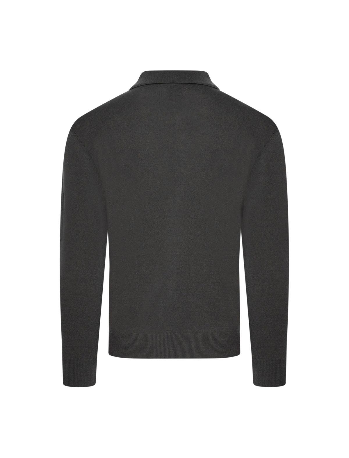 Merino wool polo collar