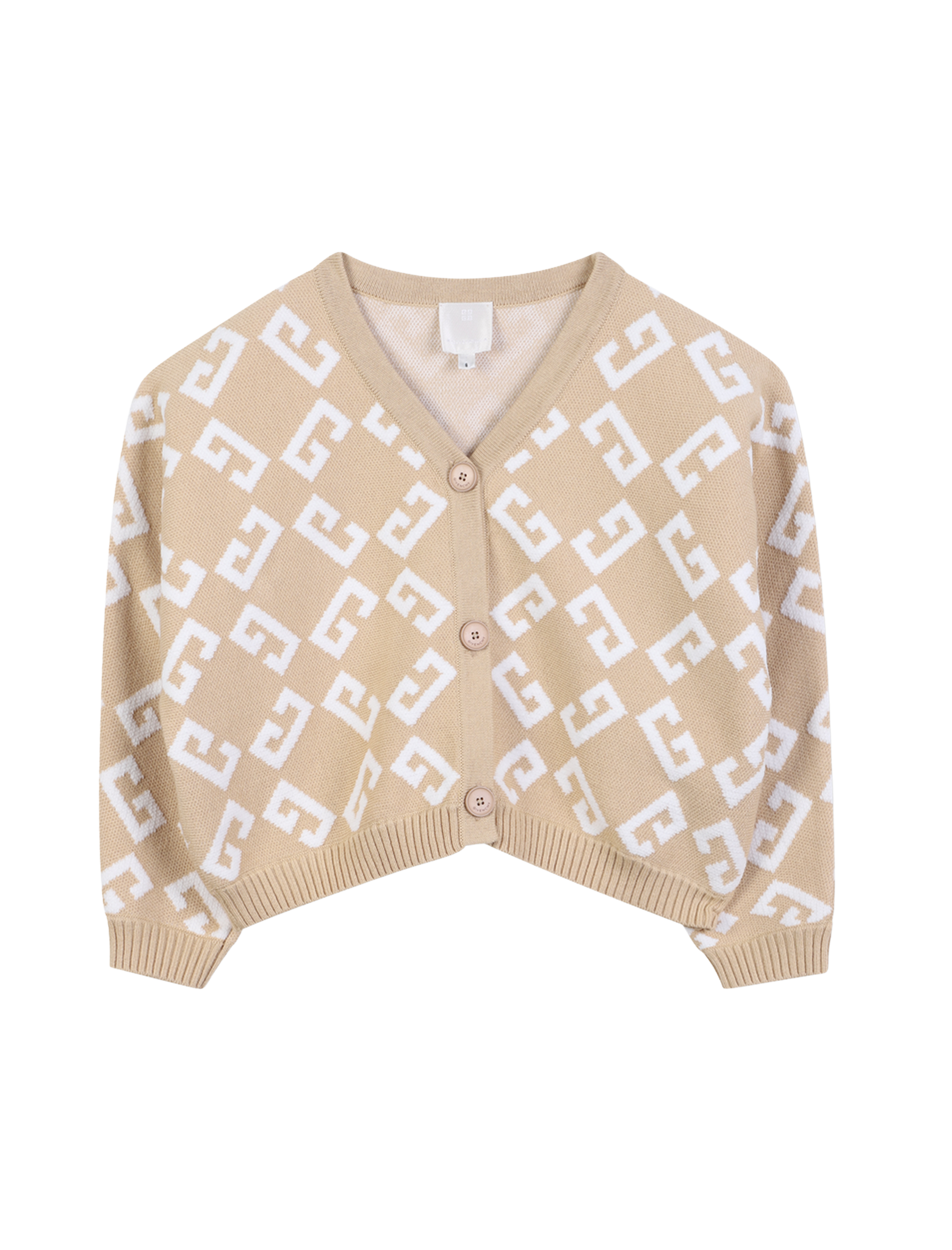 Monogram knitted cardigan vest