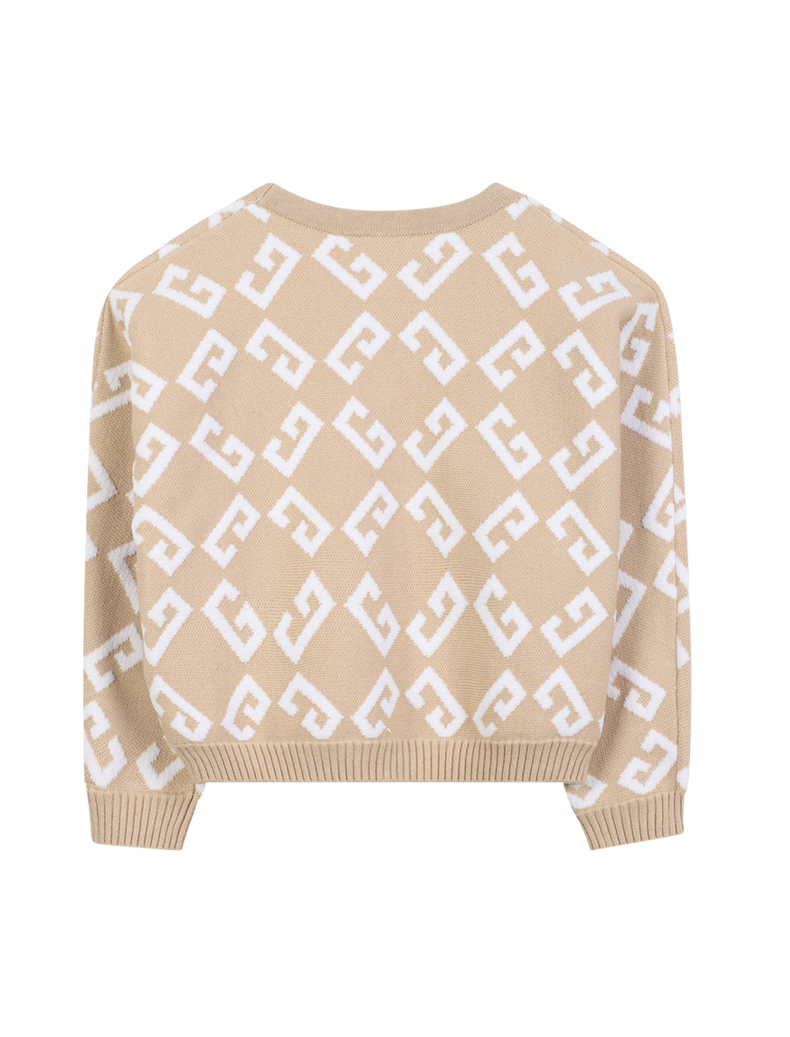Monogram knitted cardigan vest
