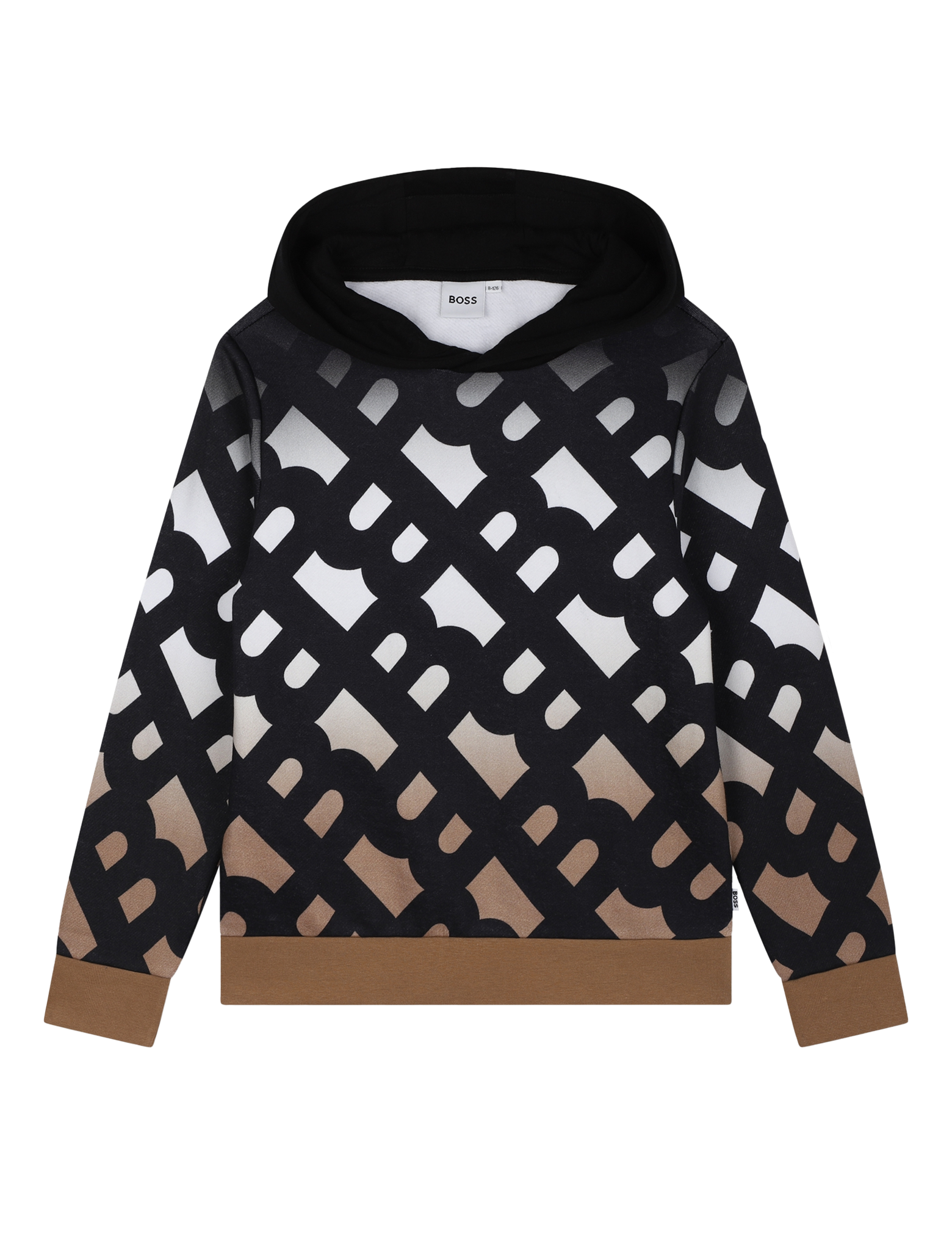 Monogram logo print hoodie
