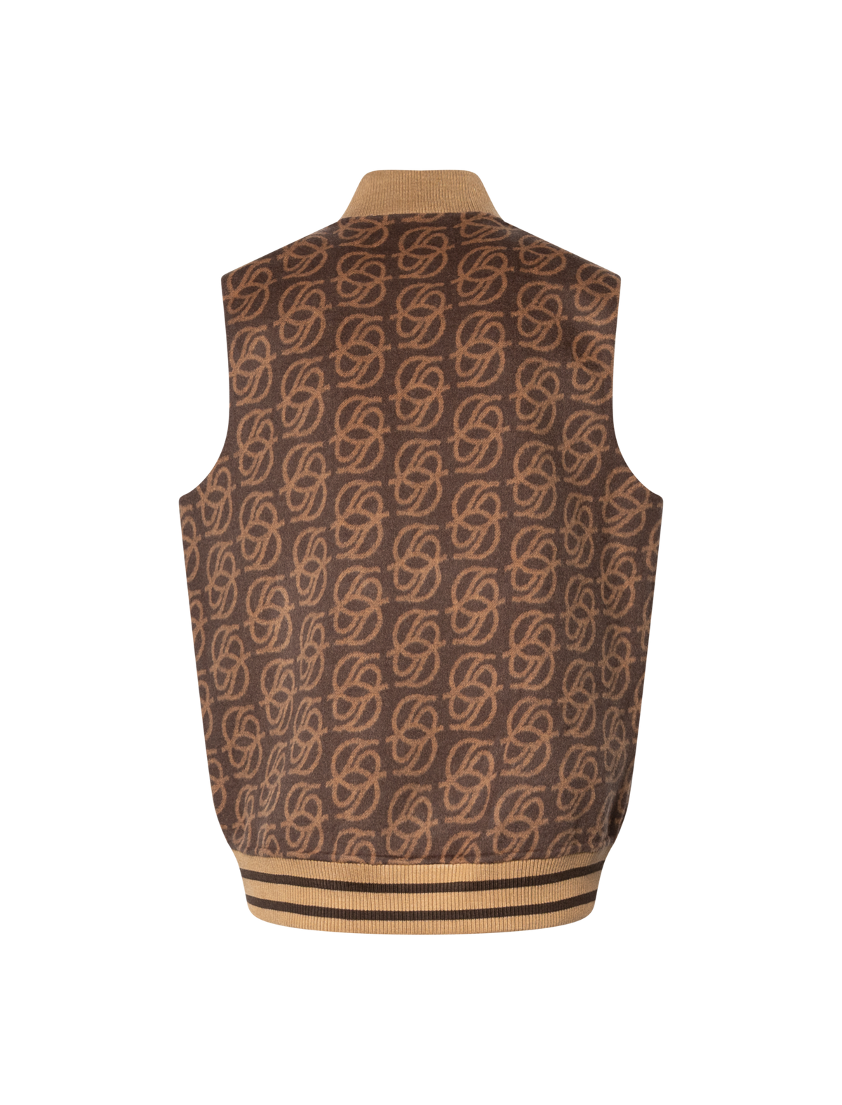 Monogram zipped bodywarmer