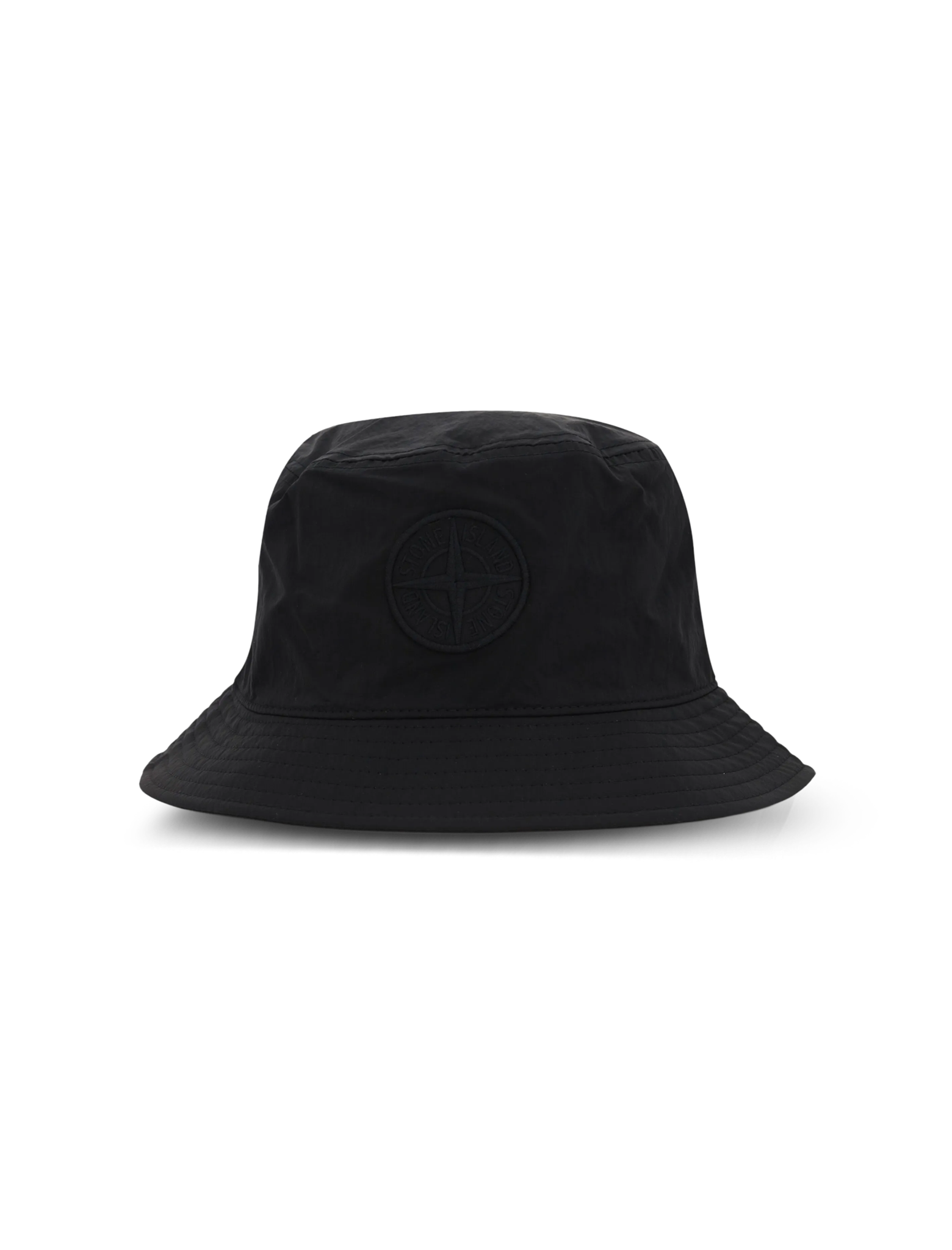 Nylon metal logo bucket hat