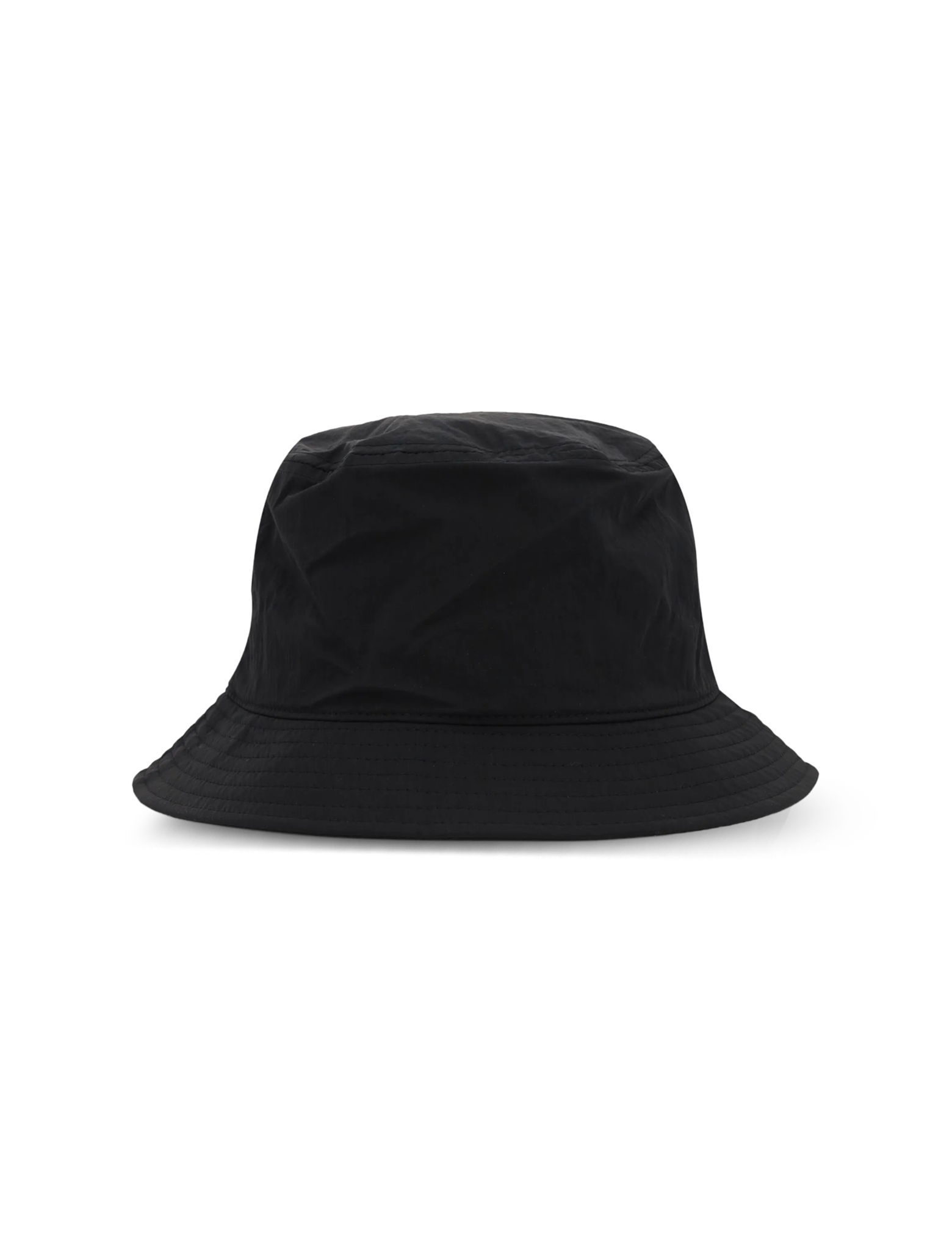 Nylon metal logo bucket hat