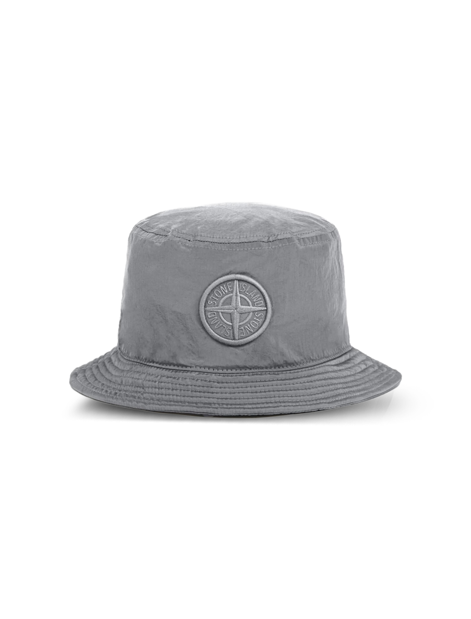 Nylon metal logo bucket hat