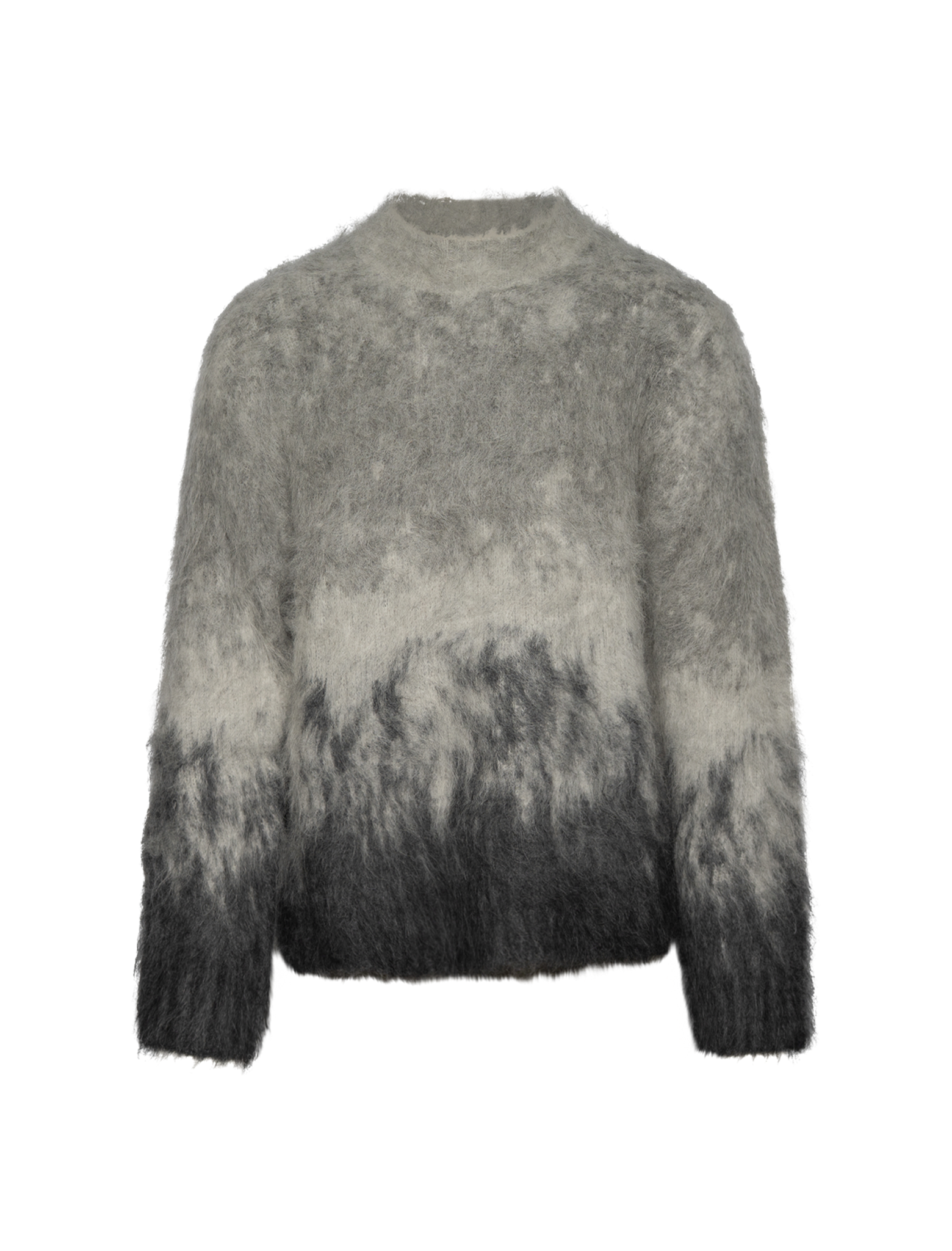 Ombre knitted fluffy jumper