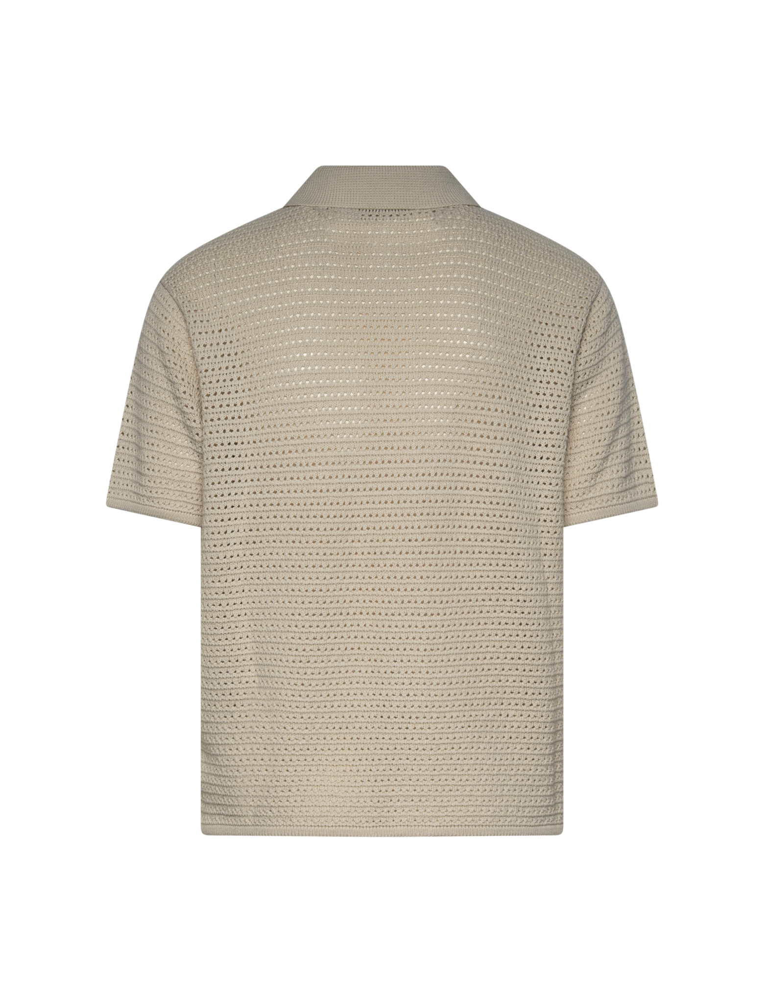 Pico open work knitted shirt