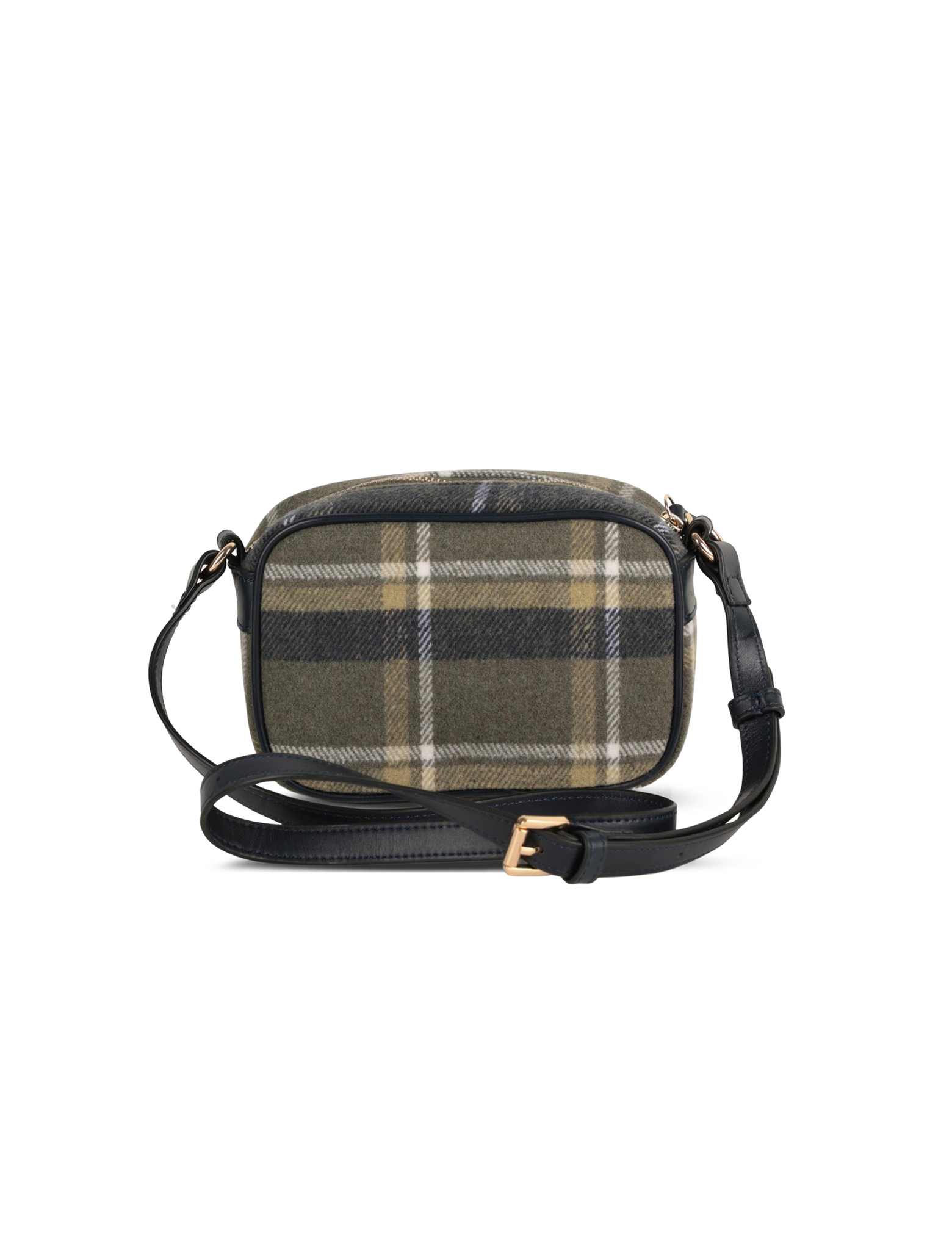 Plaid logo crossbody bag