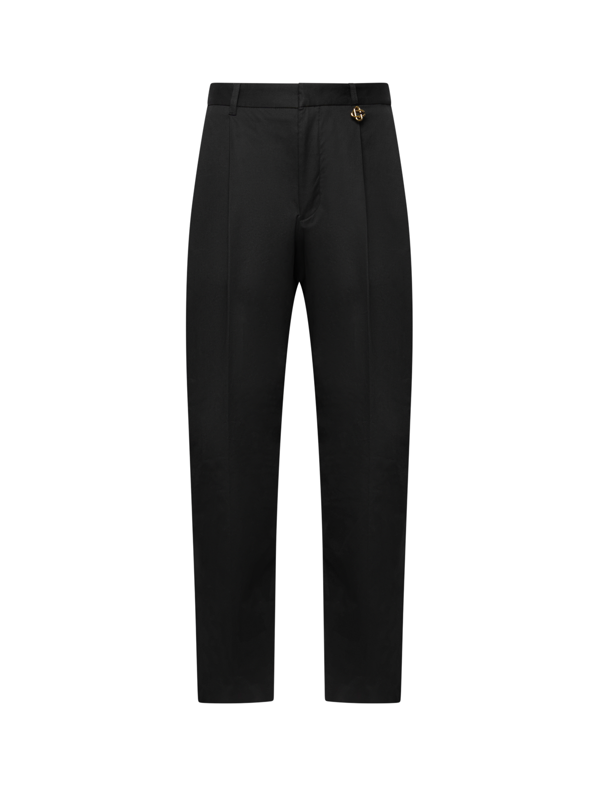 Poplin straight pantalon