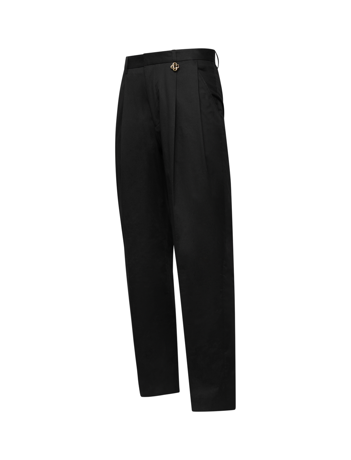 Poplin straight pantalon
