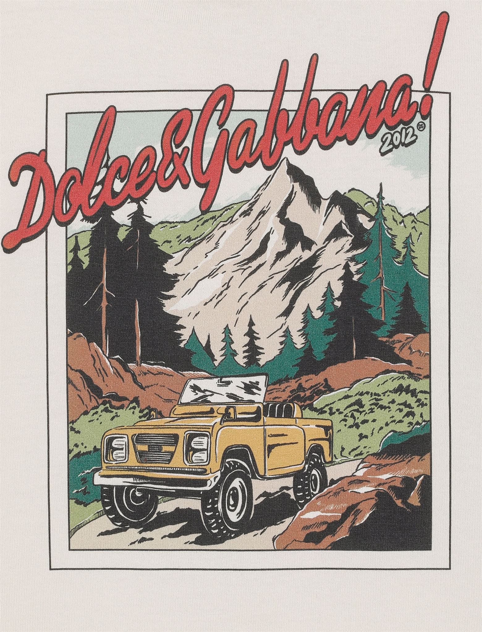 Postcard print jersey t-shirt