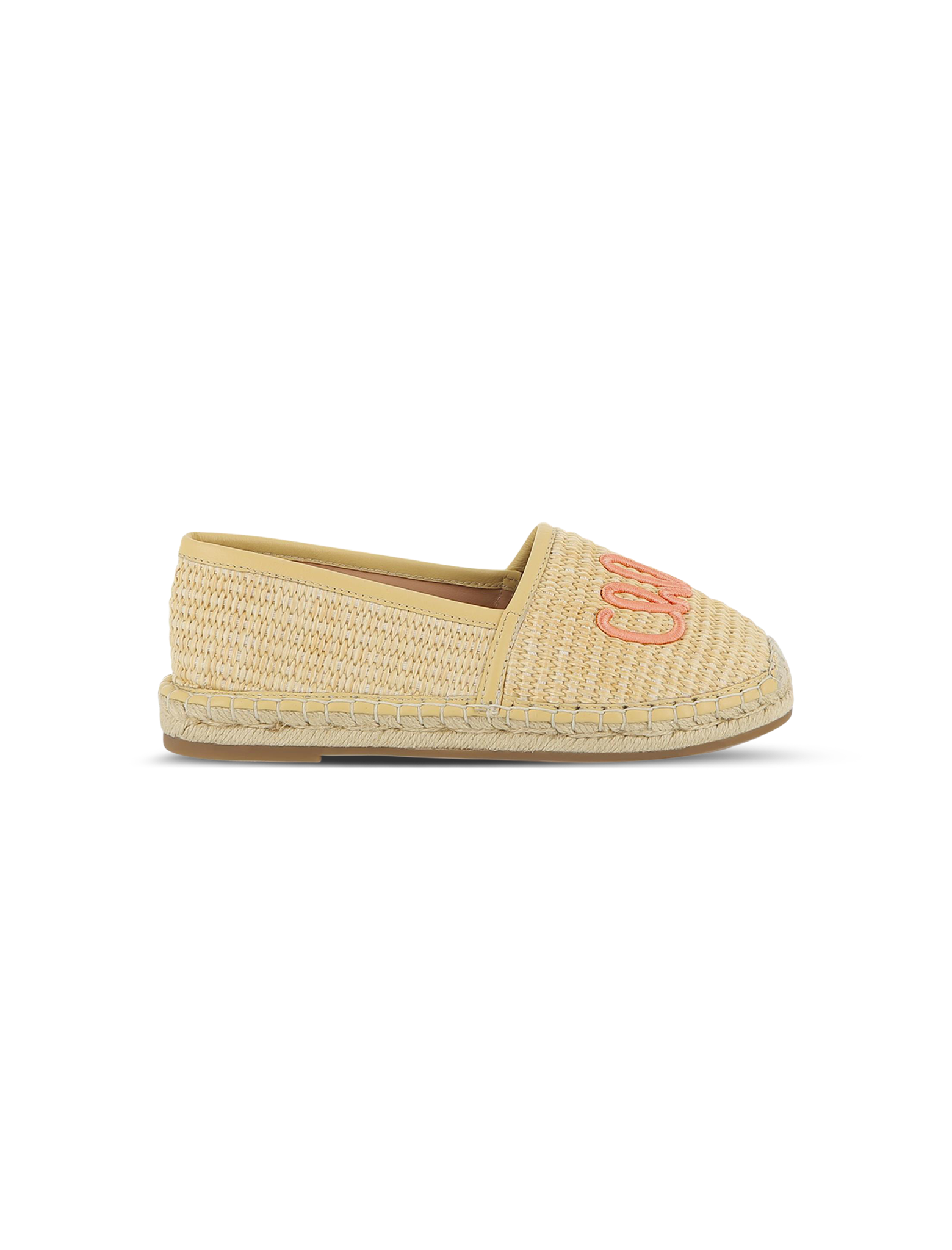 Raffia logo espadrilles