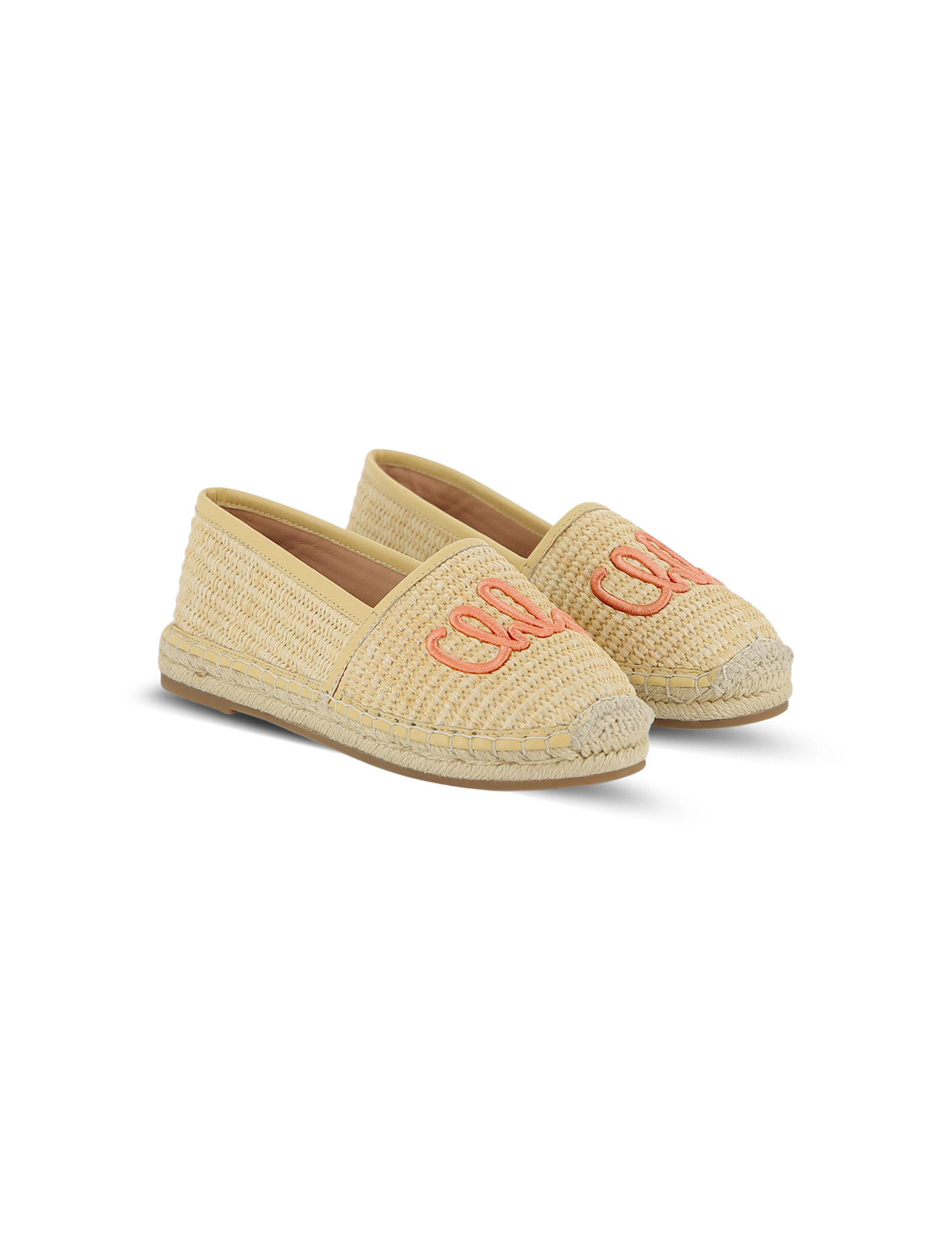 Raffia logo espadrilles