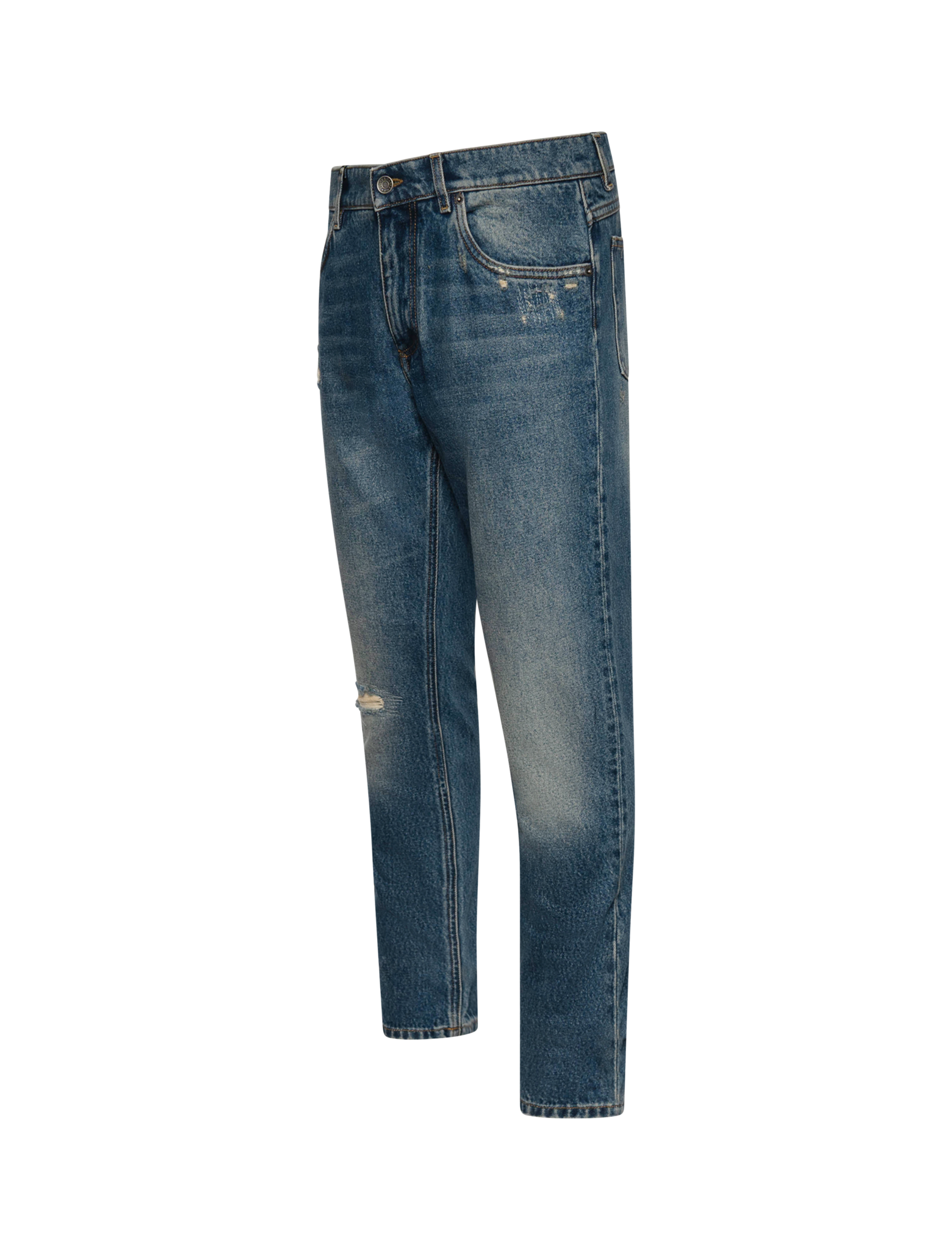 Regular fit cotton jeans