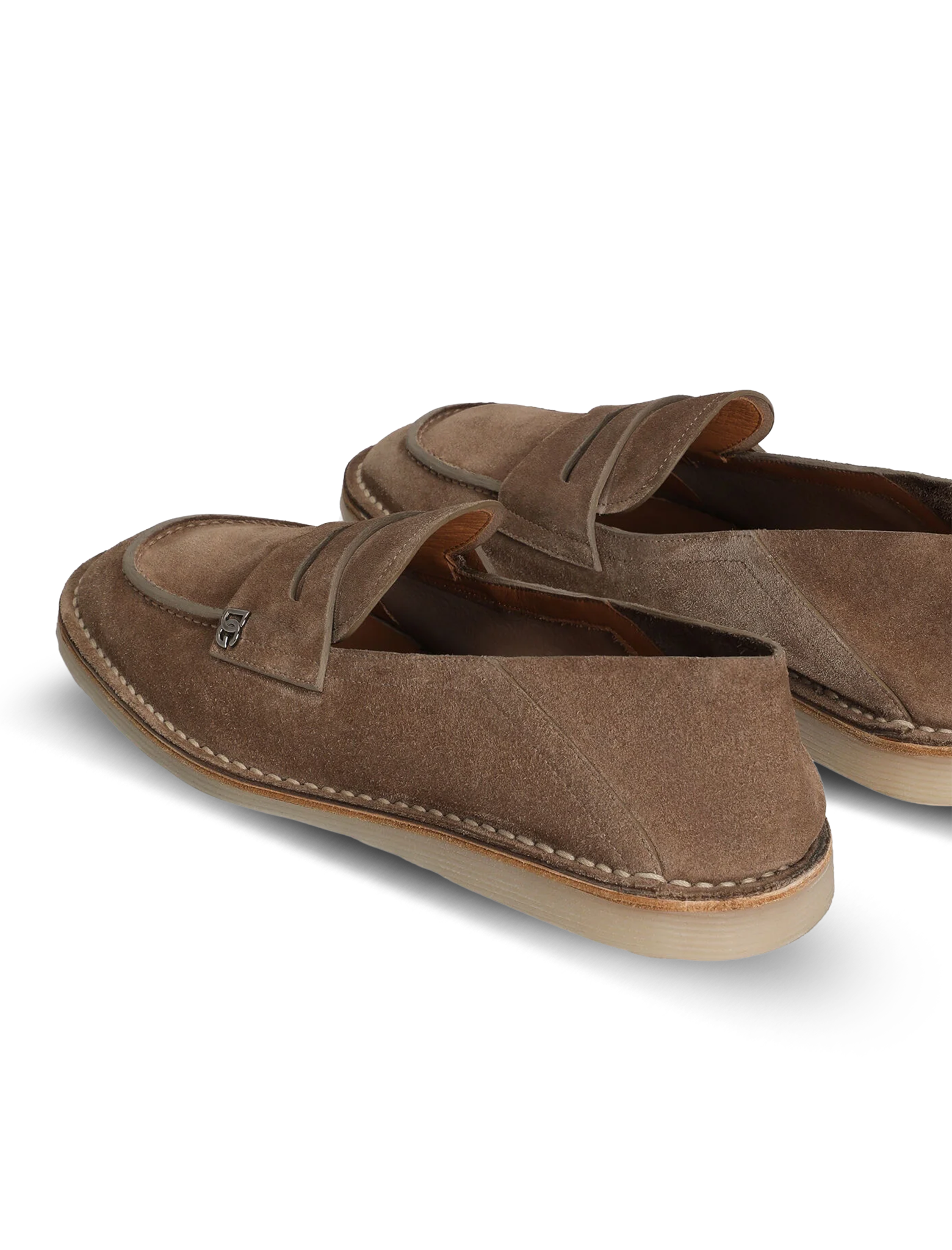 Reversed calfskin loafers