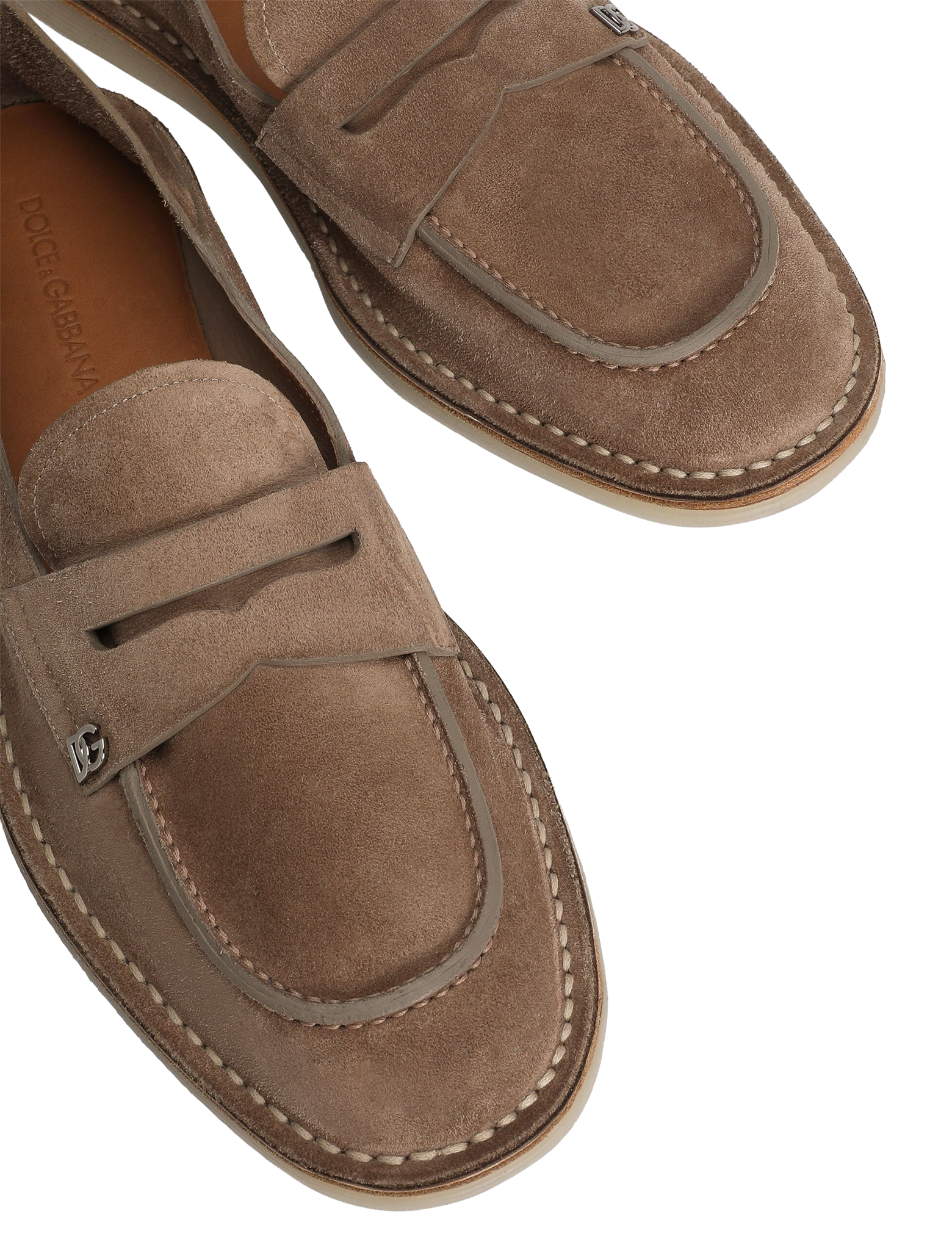 Reversed calfskin loafers