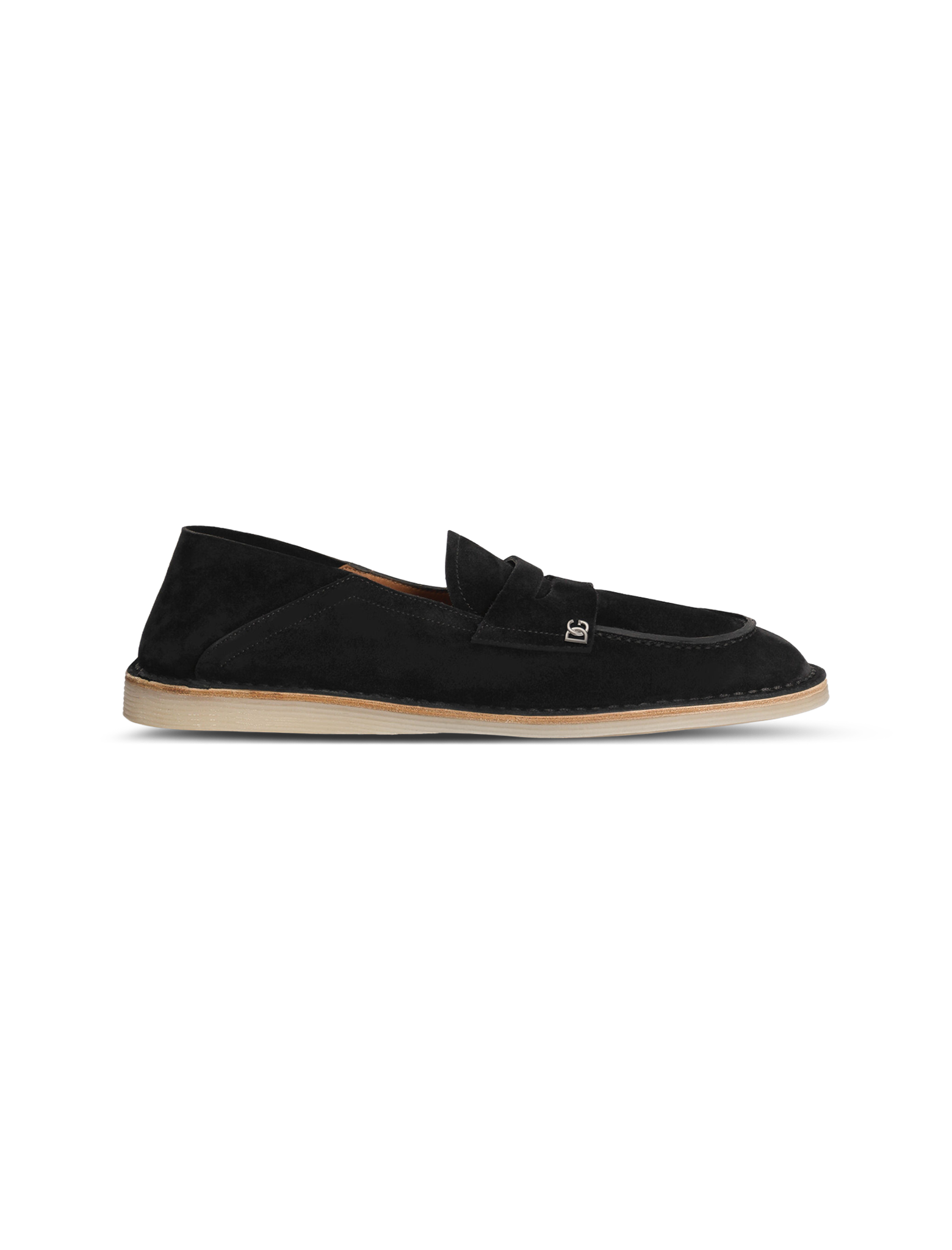 Reversed calfskin loafers