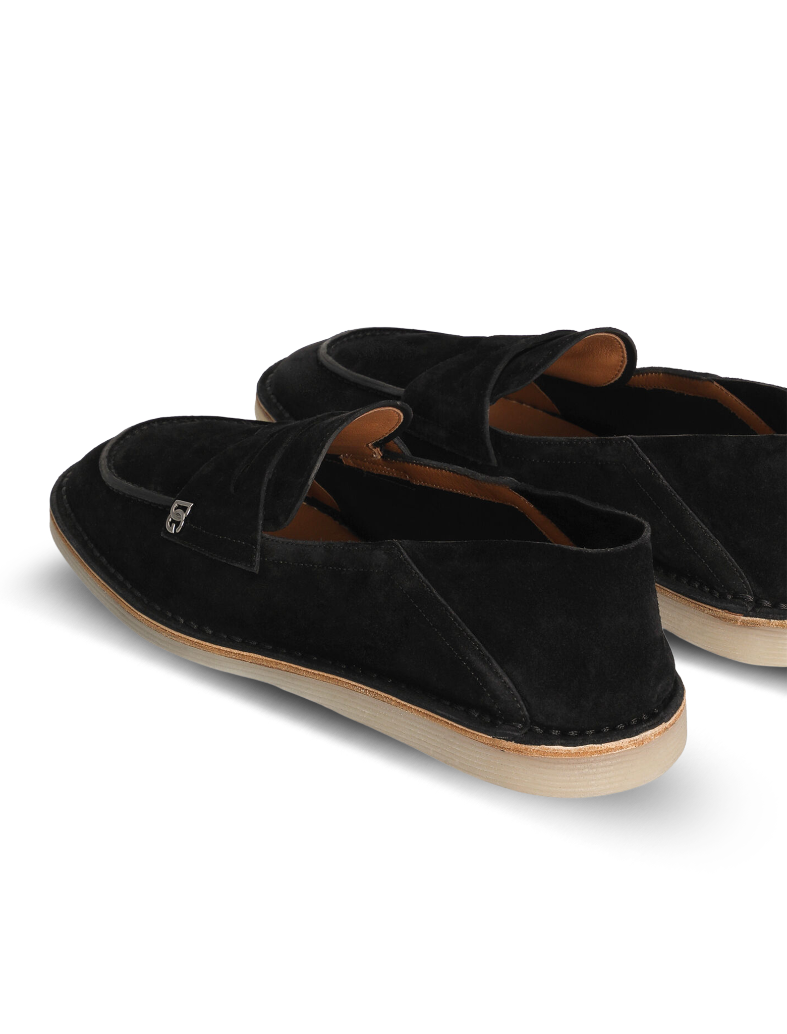 Reversed calfskin loafers