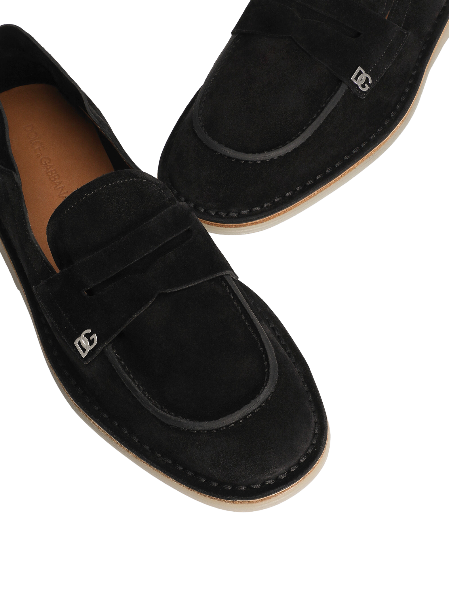 Reversed calfskin loafers