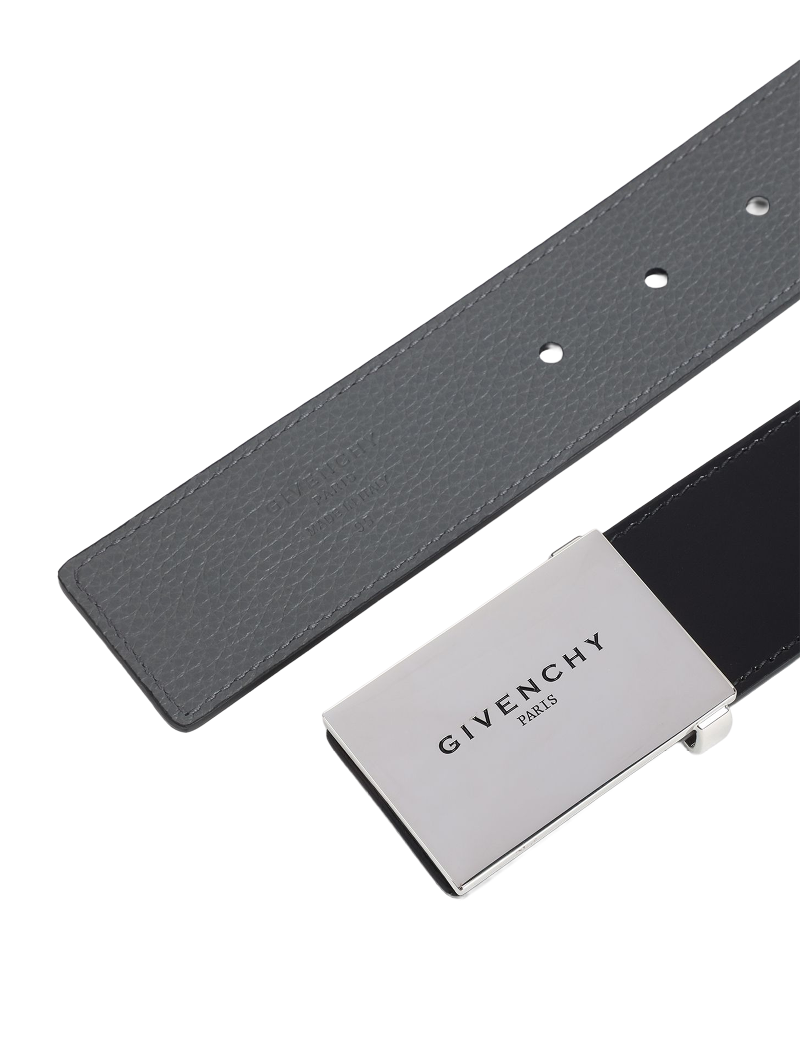 Reversible calf leather belt