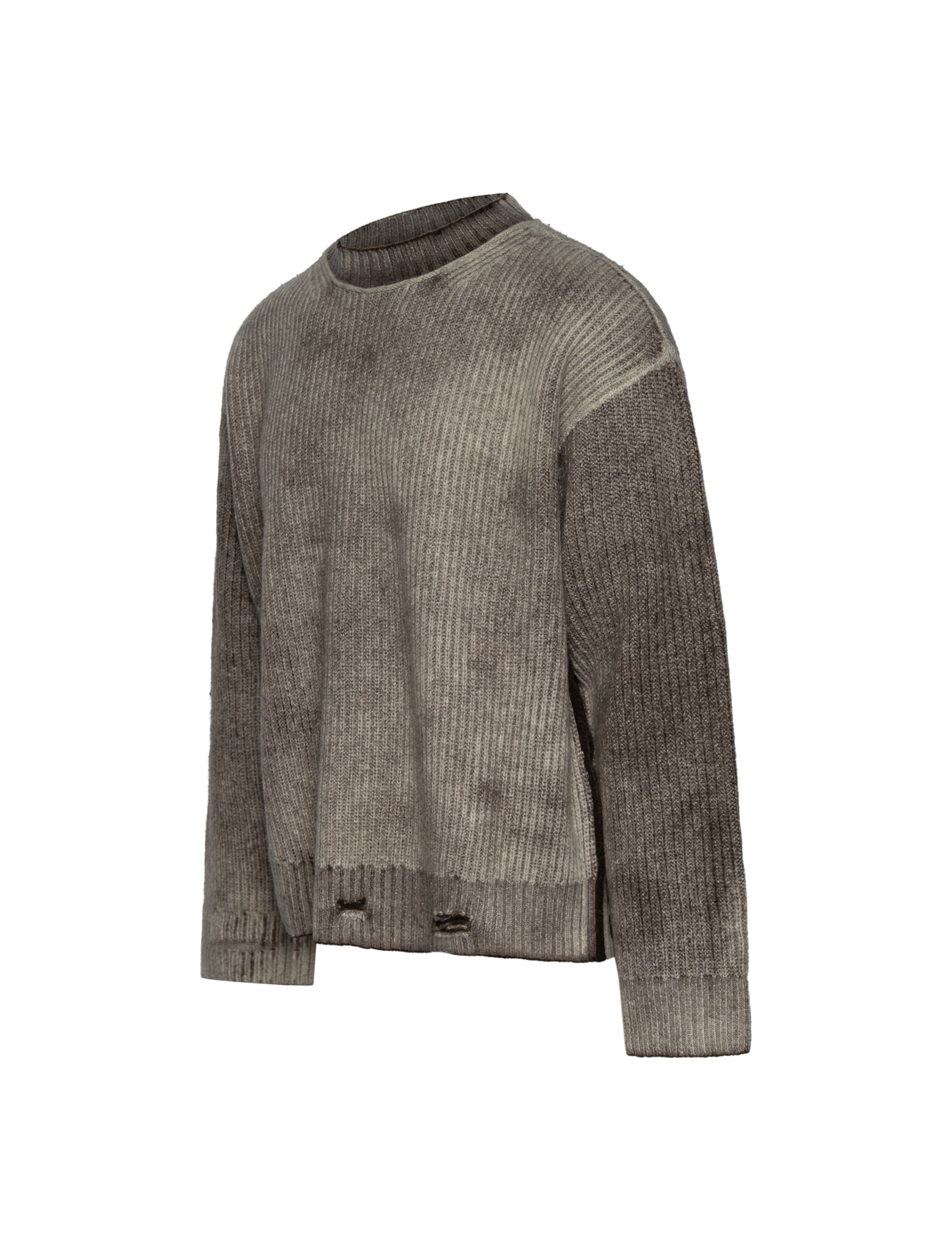 Reversible fade knit sweater