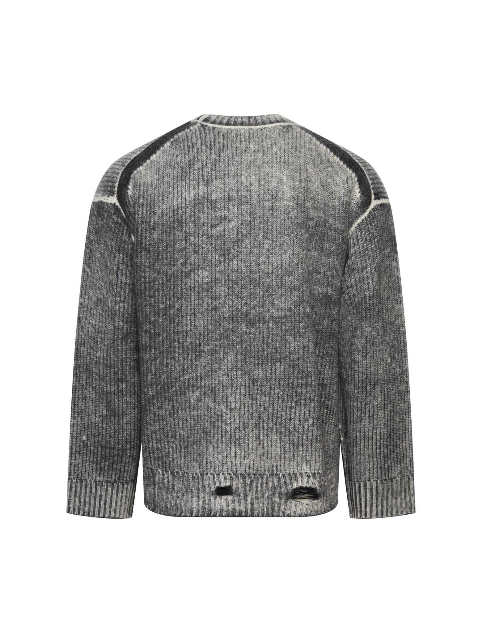 Reversible fade out knitwear
