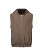 Reversible hooded bodywarmer