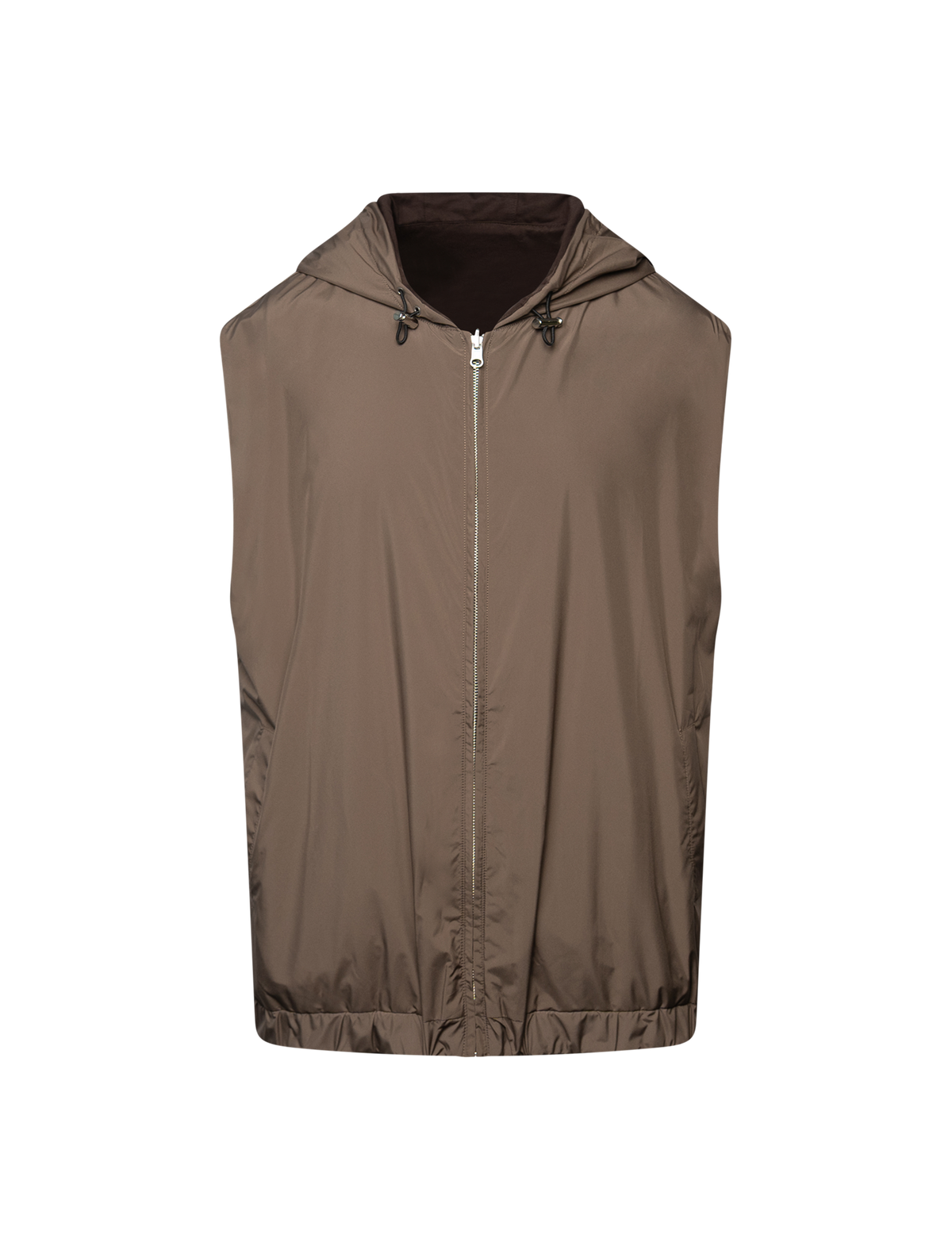Reversible hooded bodywarmer