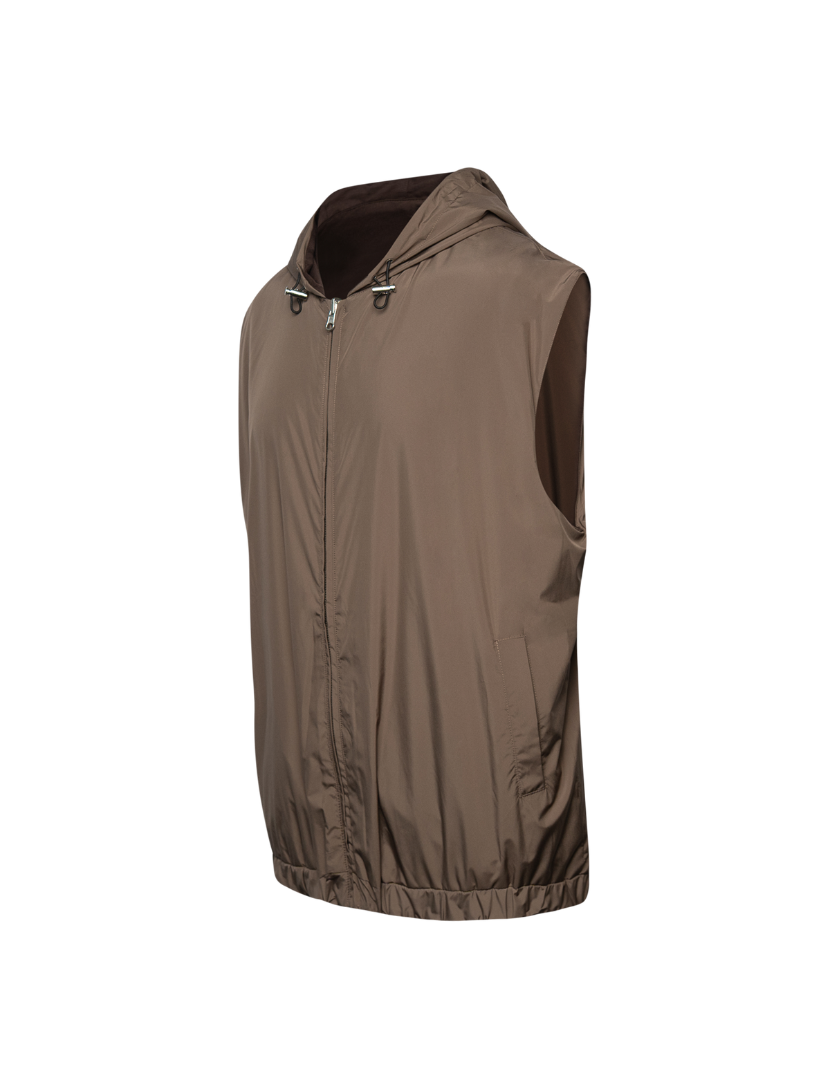 Reversible hooded bodywarmer