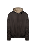 Reversible hooded jacket