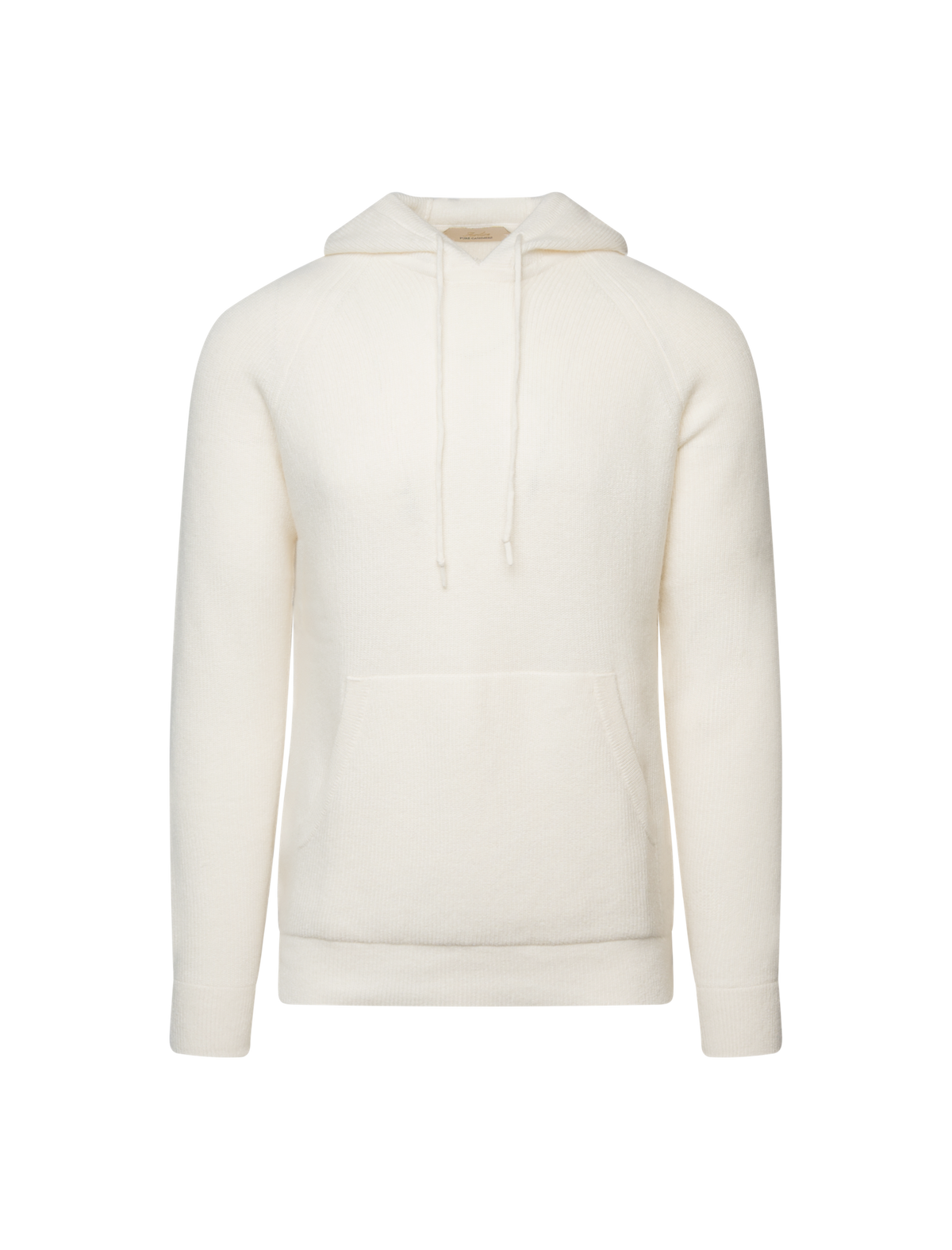Ribbed knitted hoodie