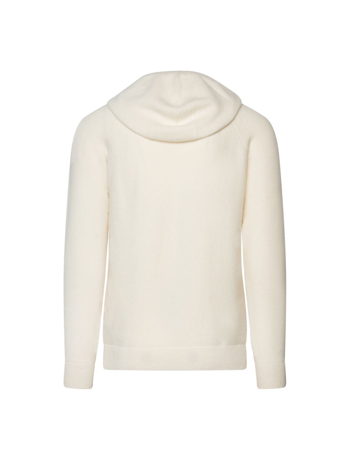 Ribbed knitted hoodie