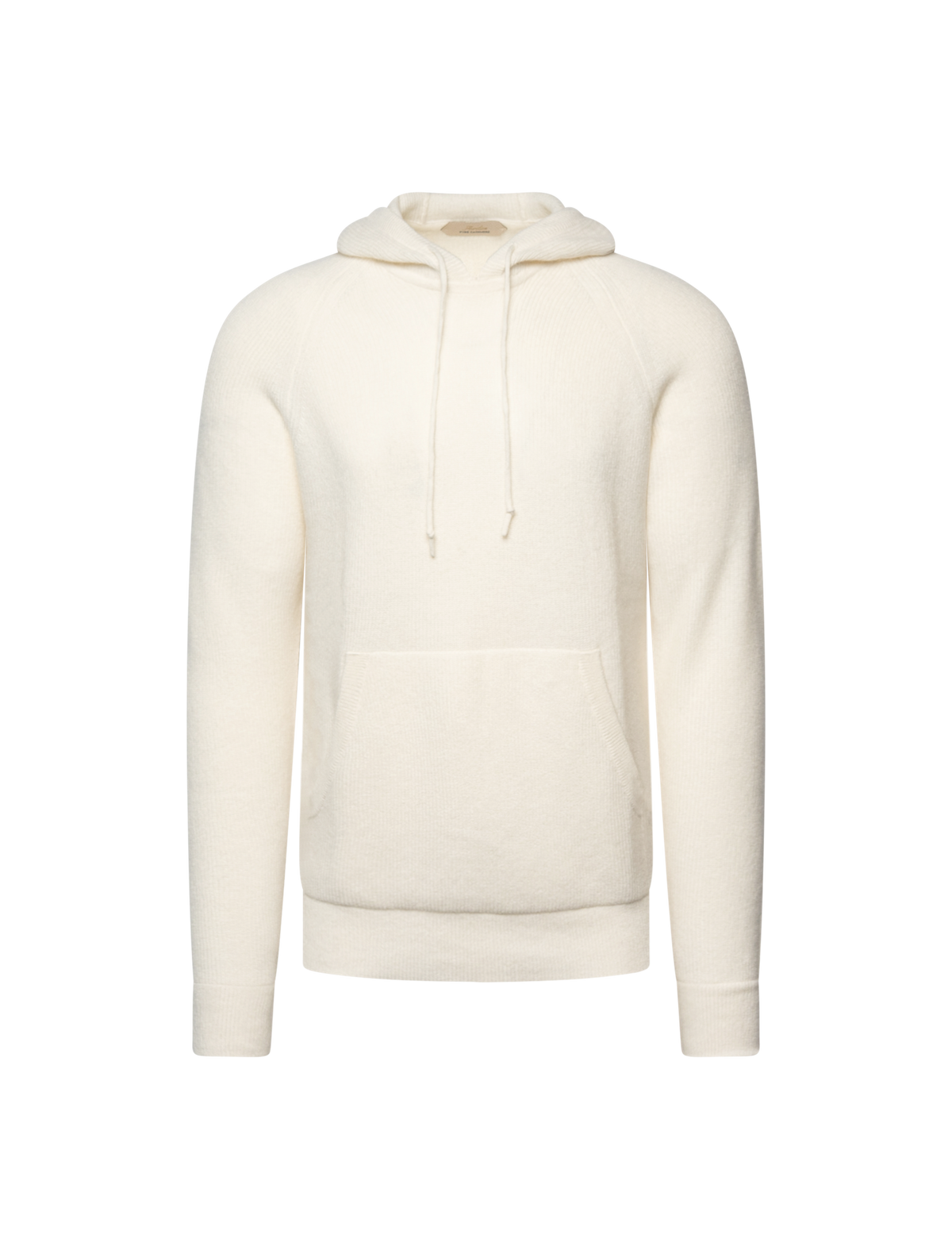 Ribbed knitted hoodie