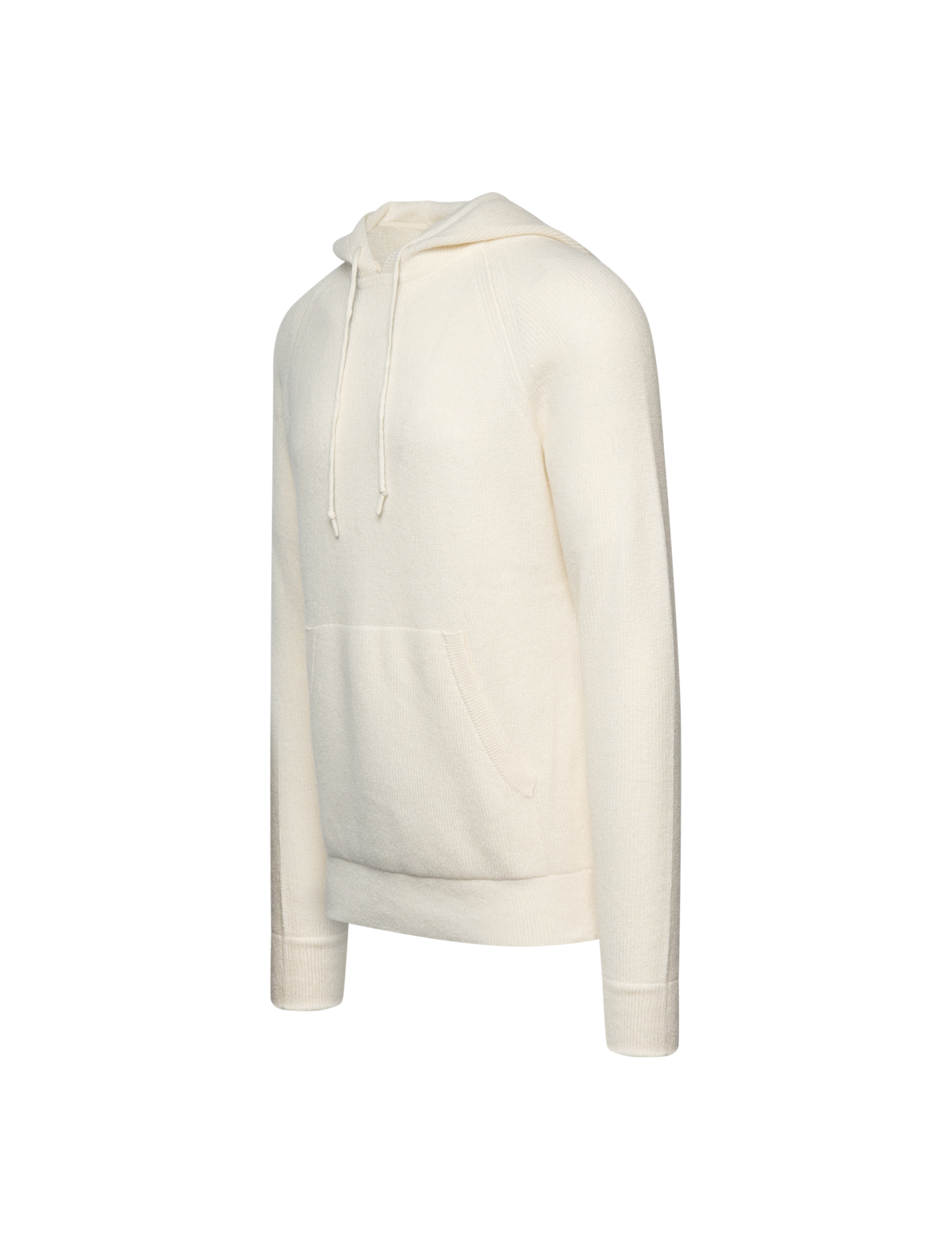 Ribbed knitted hoodie