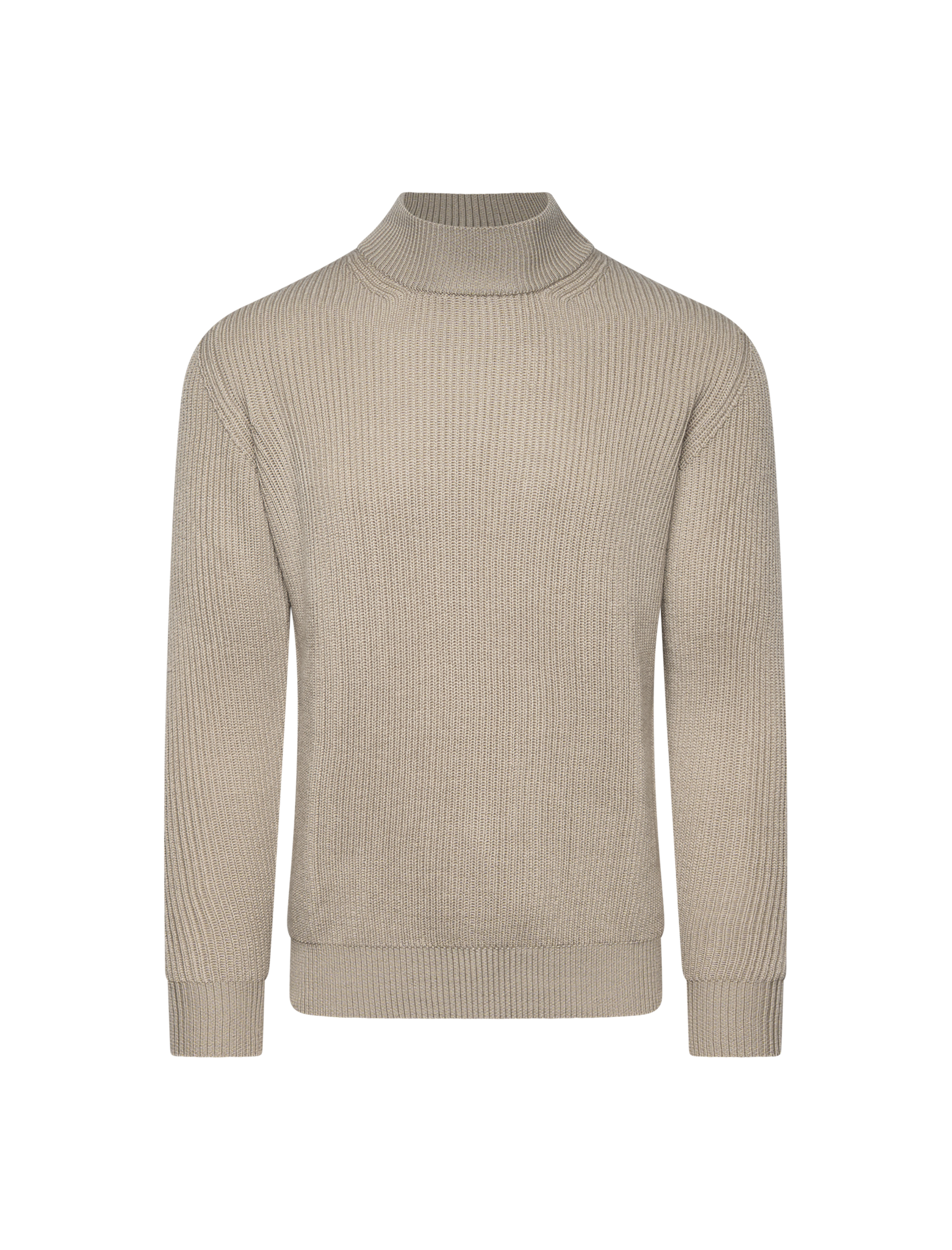 Ribbed mock neck knitwear