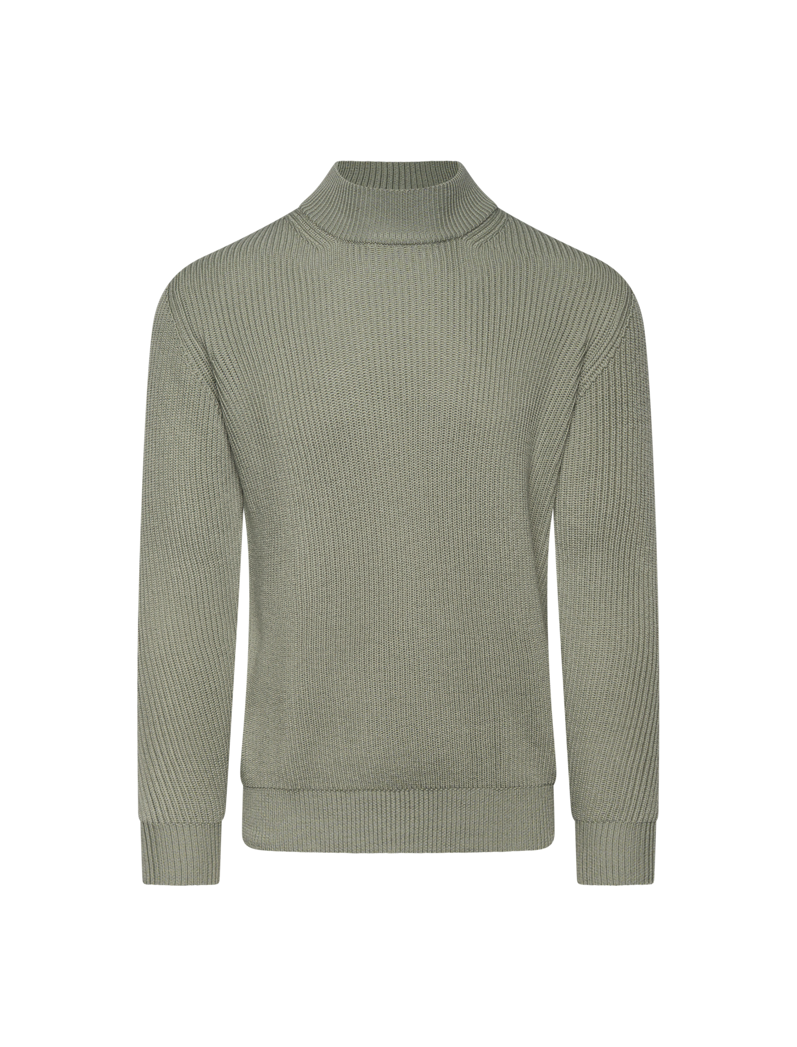 Ribbed mock neck knitwear