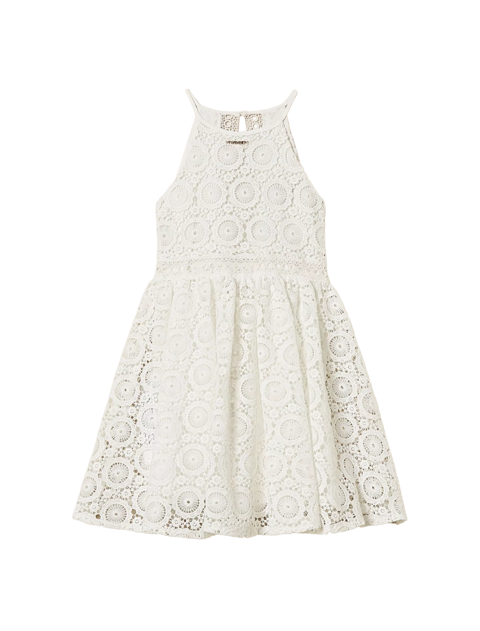 Short macramé lace dress
