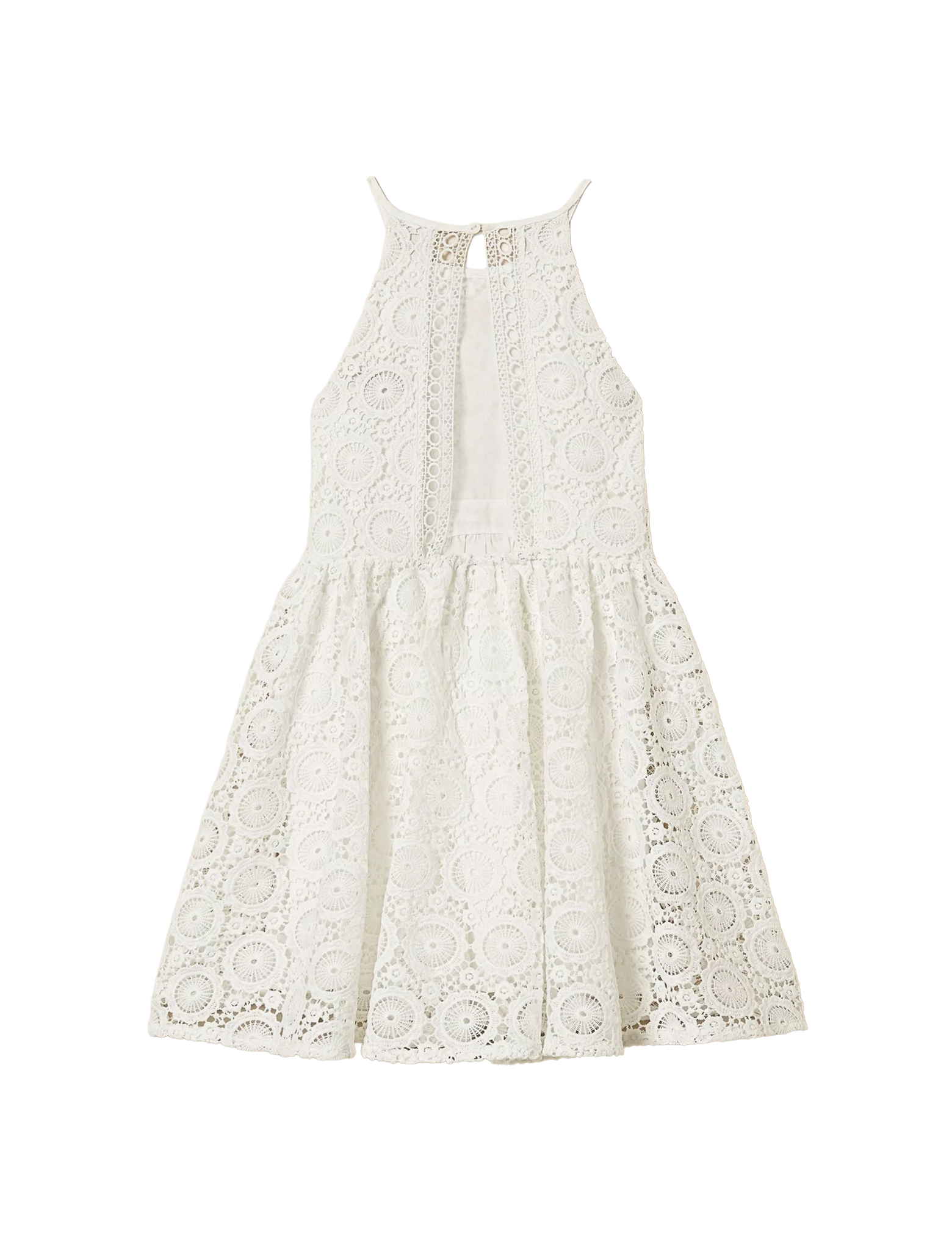 Short macramé lace dress