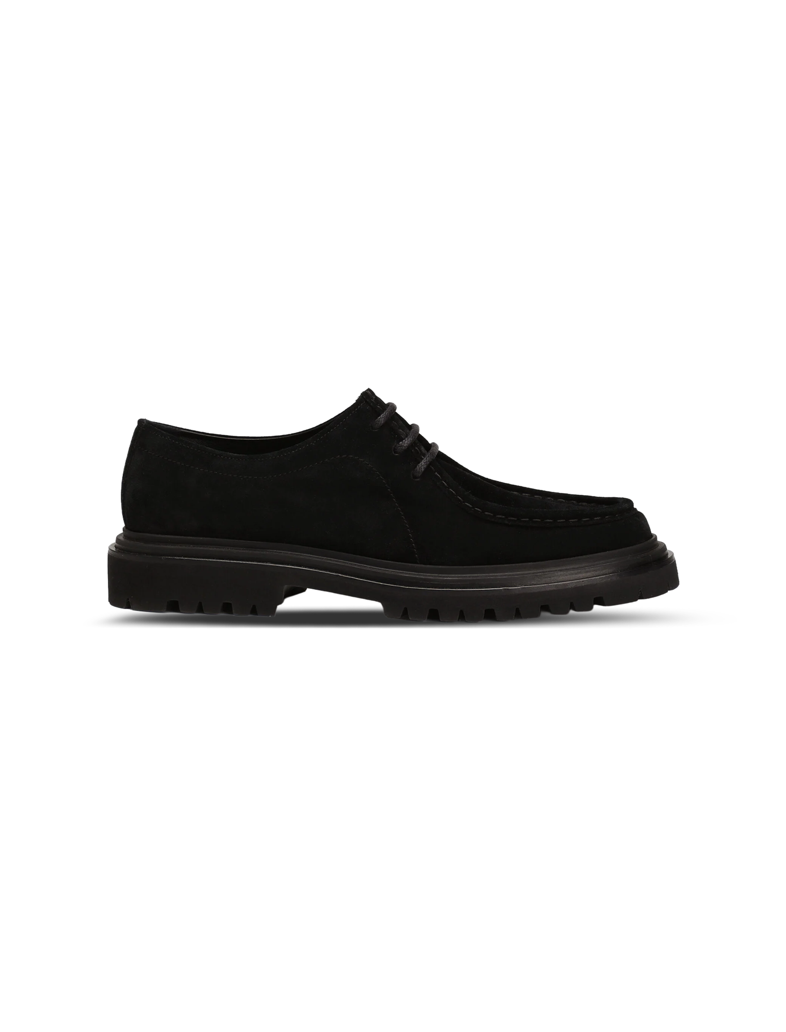 Split calfskin derby loafers
