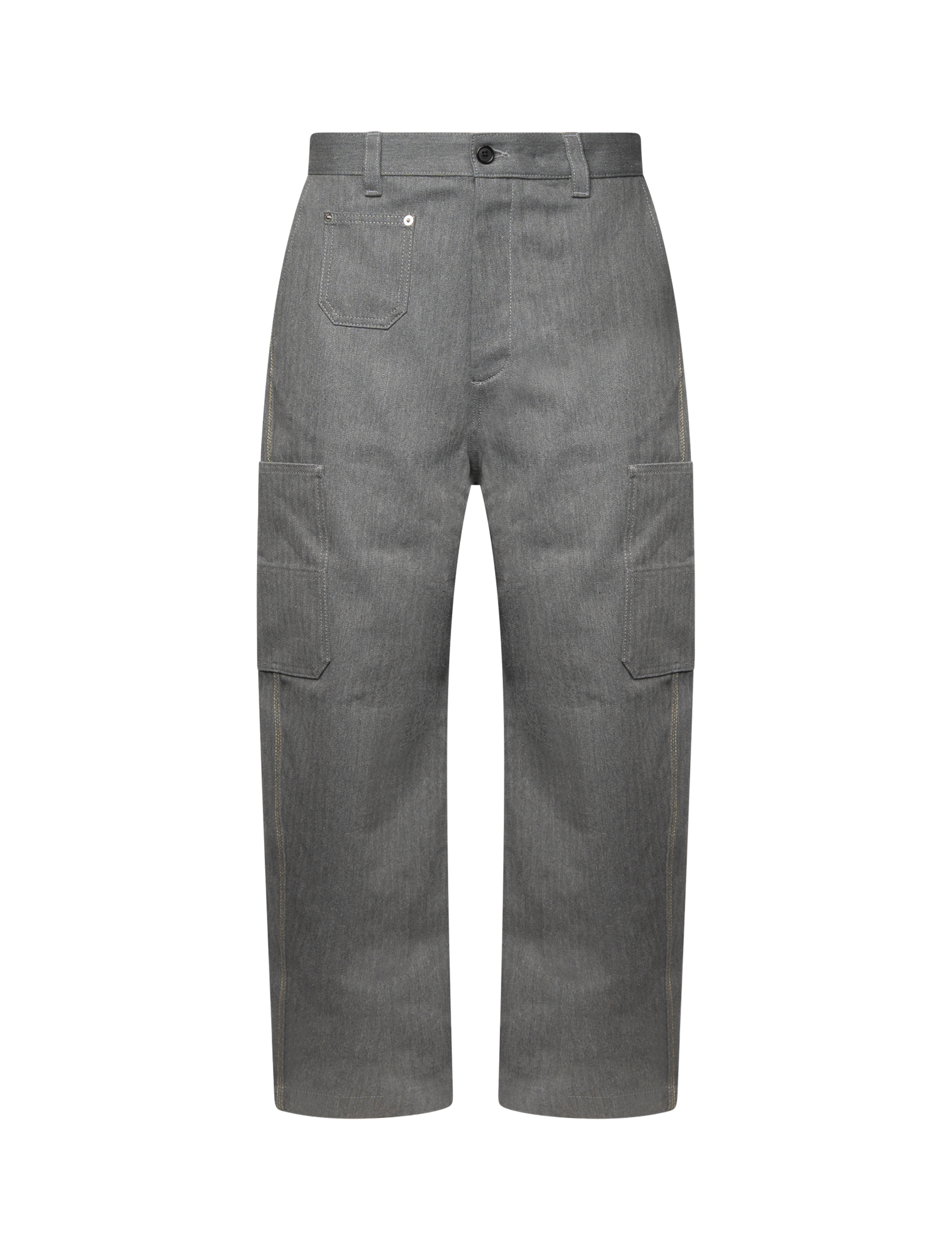 Straight fit herringbone jeans