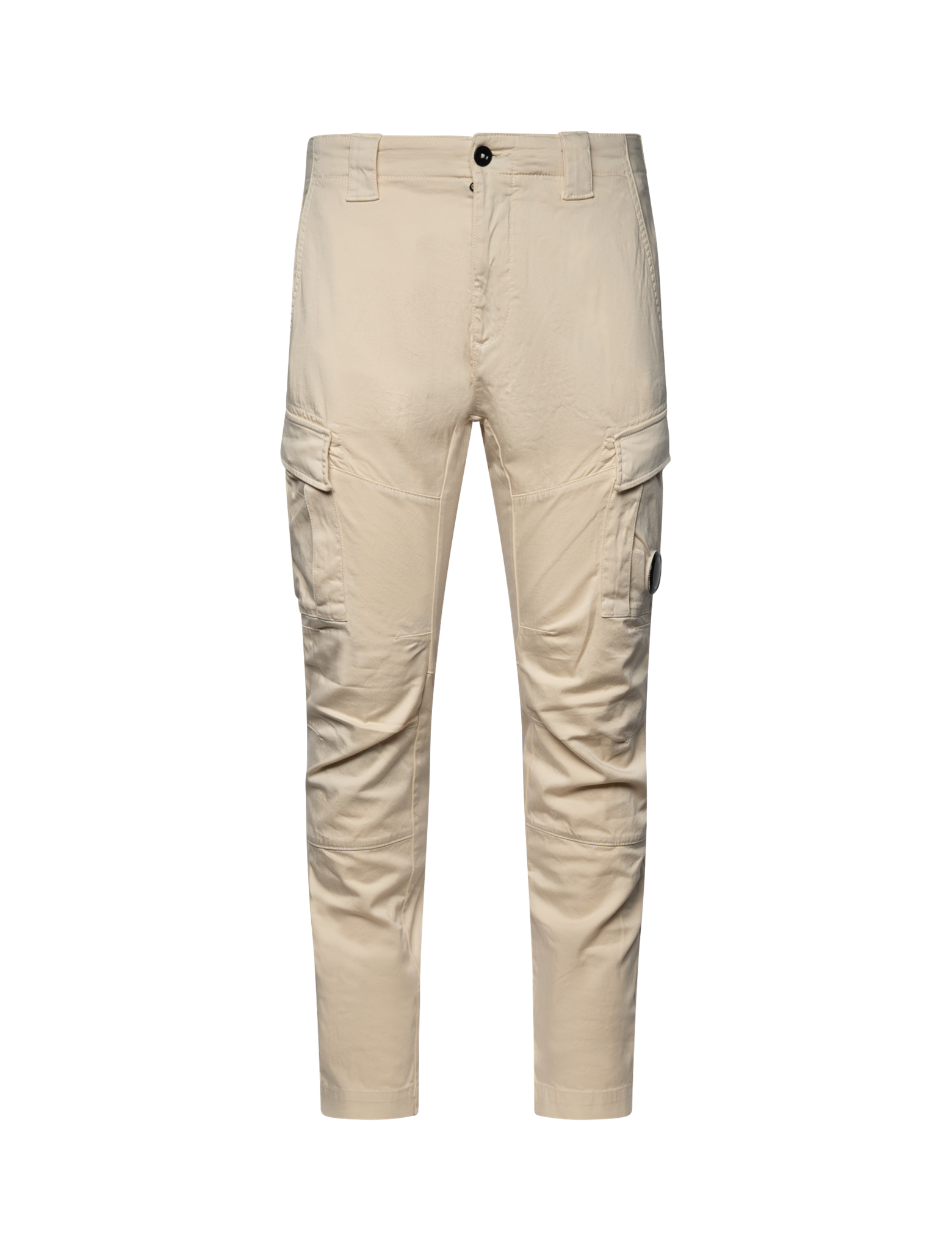 Stretch sateen cargo trousers