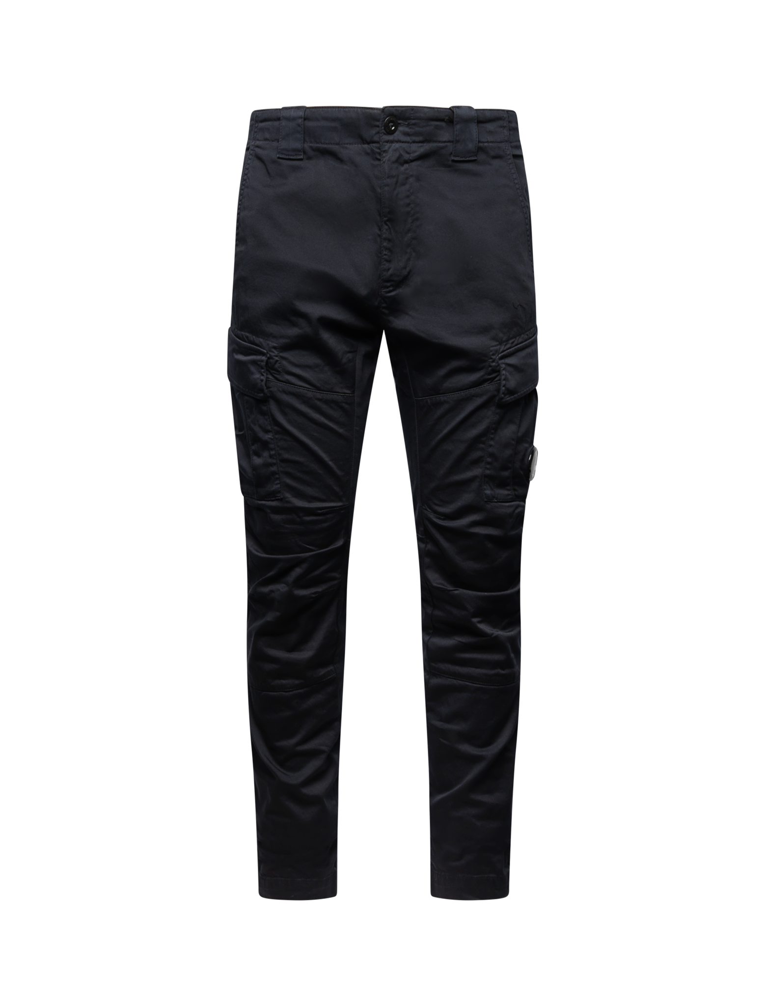 Stretch sateen cargo trousers