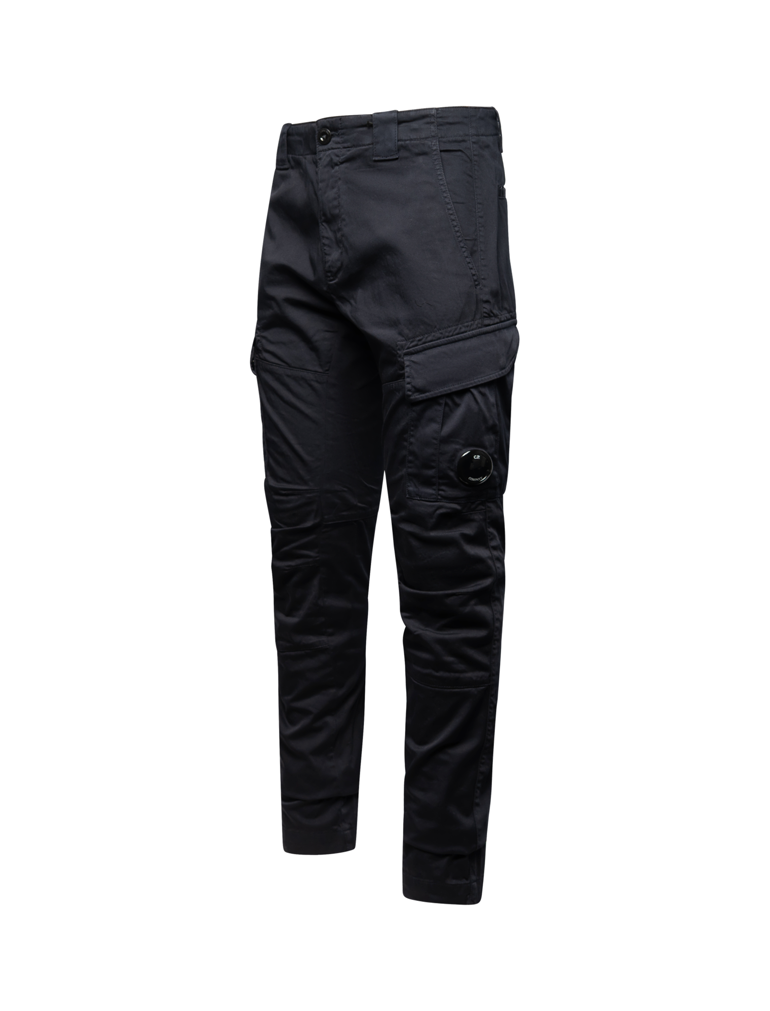 Stretch sateen cargo trousers