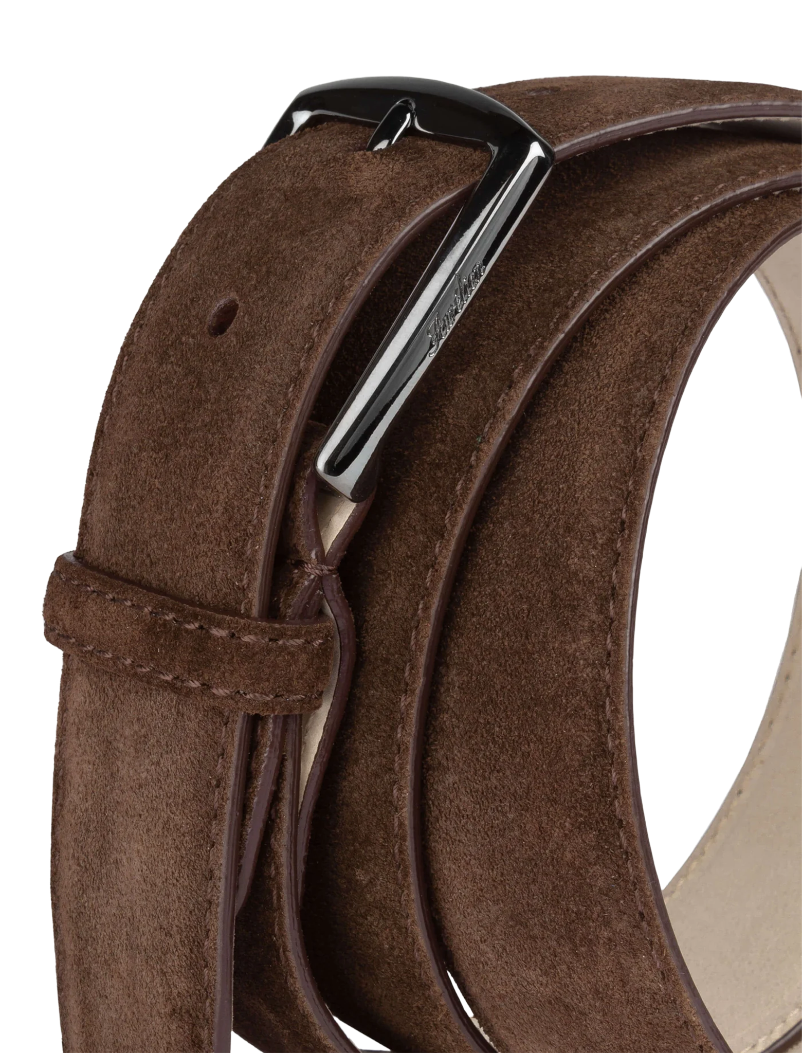 Suede leather belt