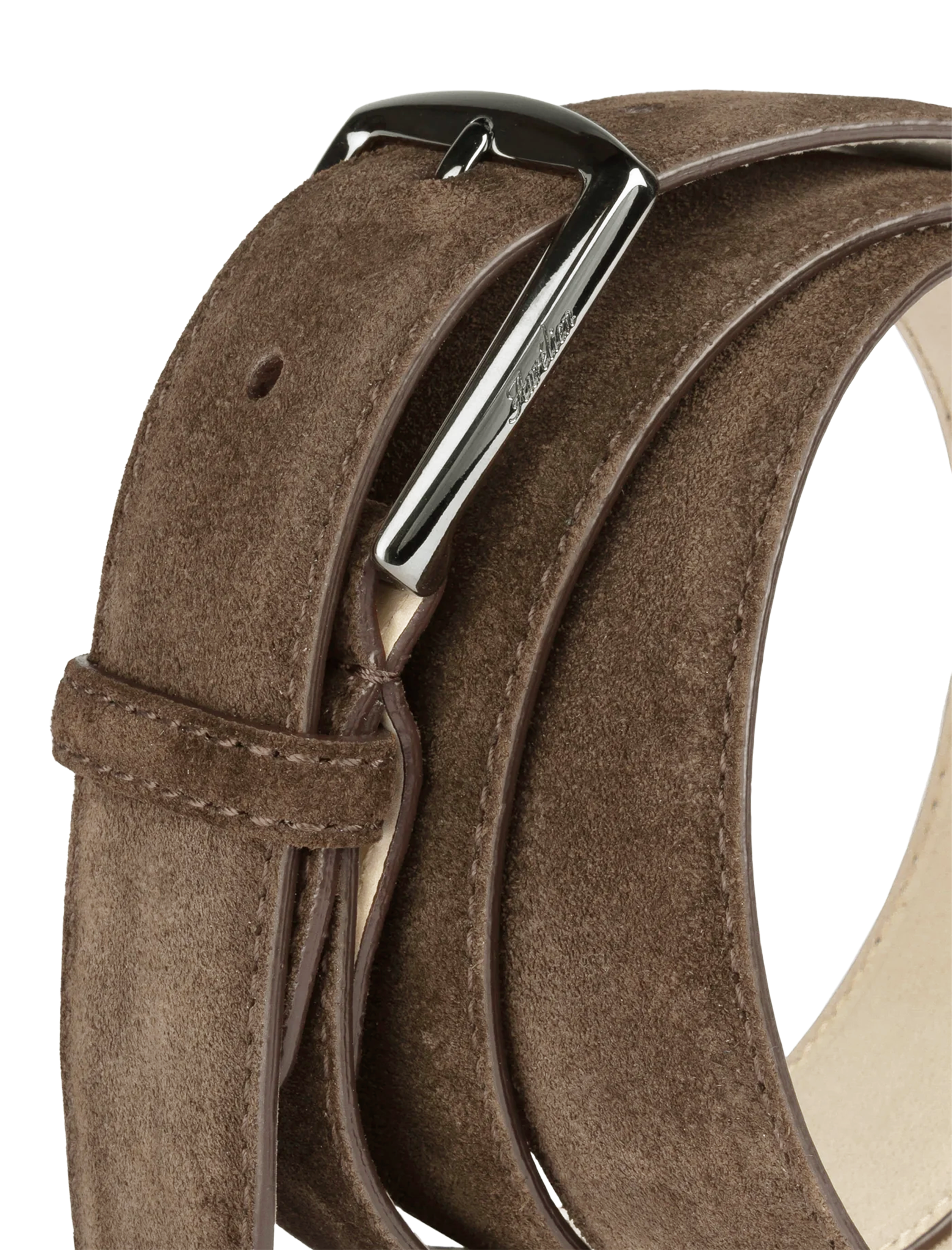 Suede leather belt