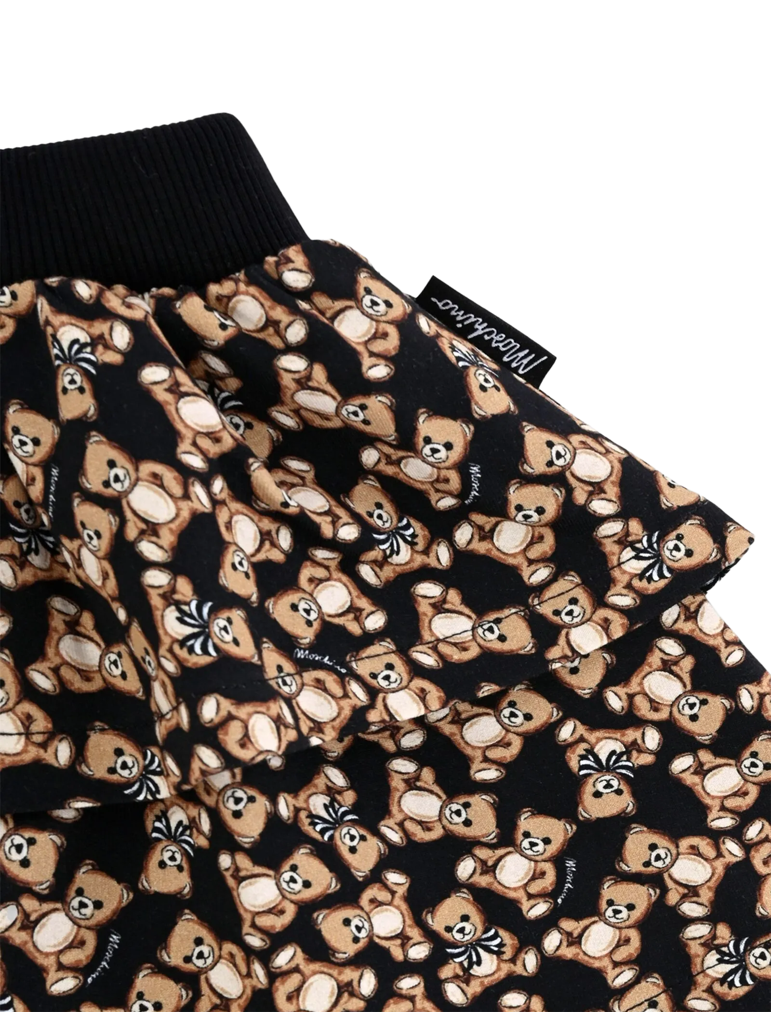 Teddy bear logo print skirt