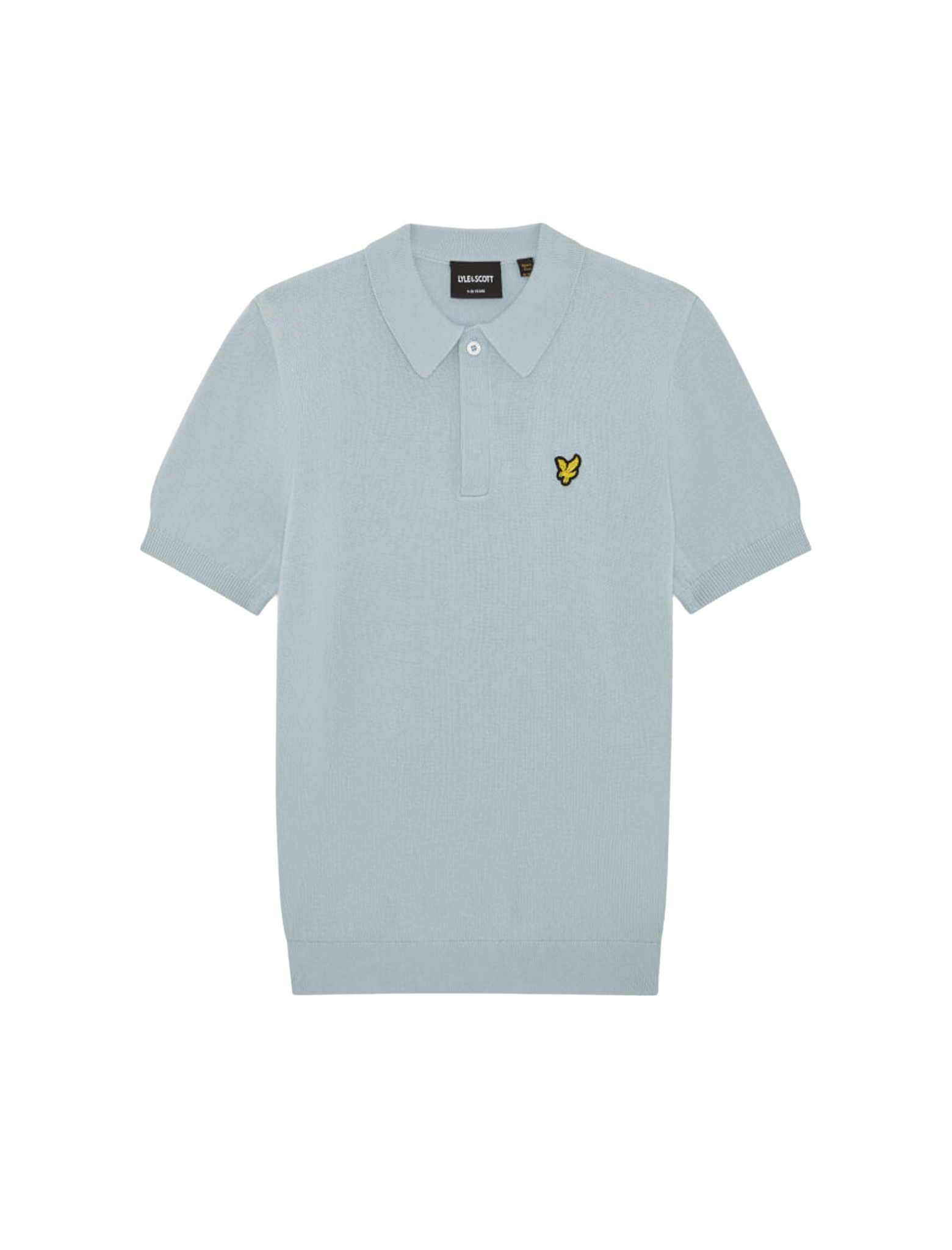 Tonal eagle knitted polo shirt